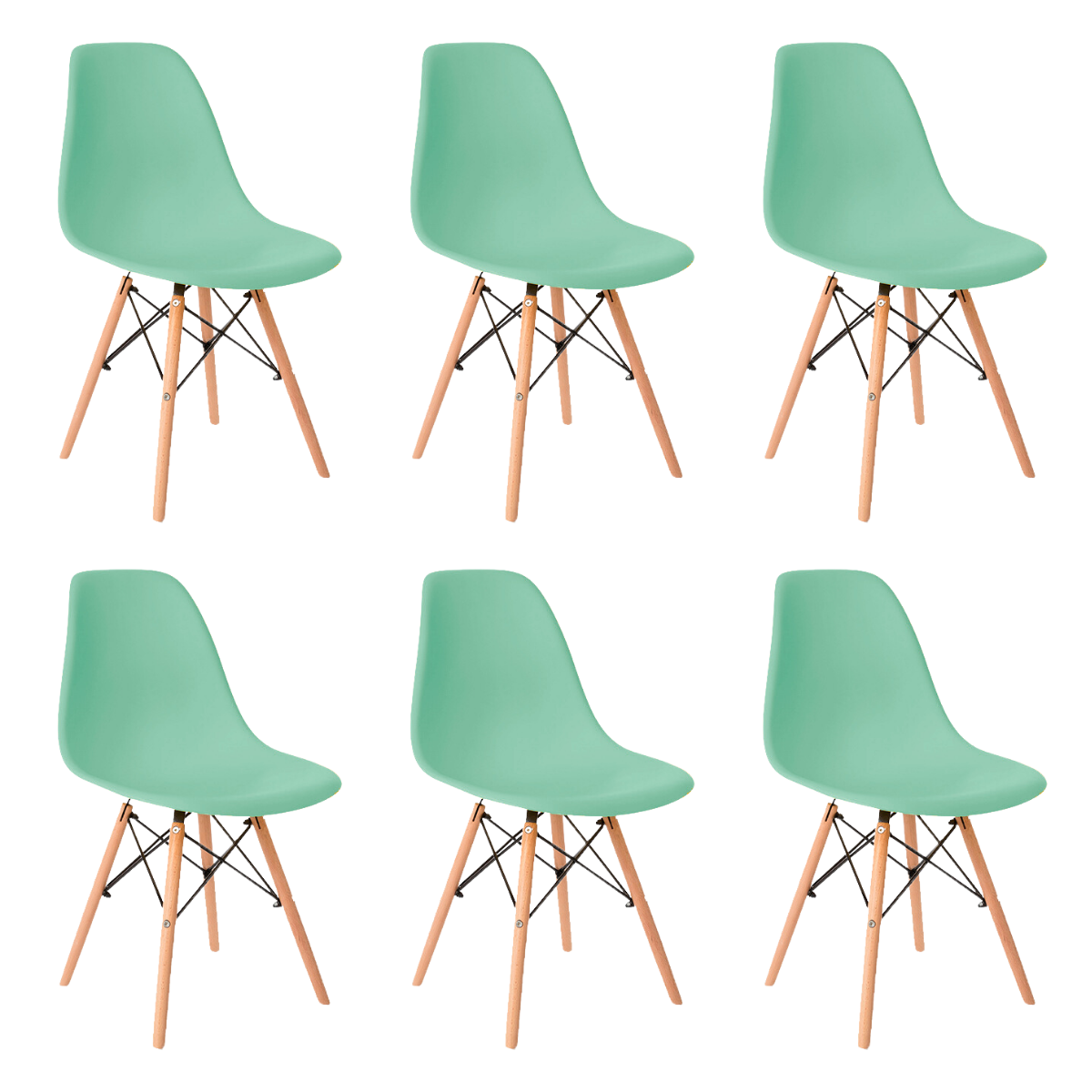Set de 6 Sillas Eames para Comedor Modernas | KOMFORT