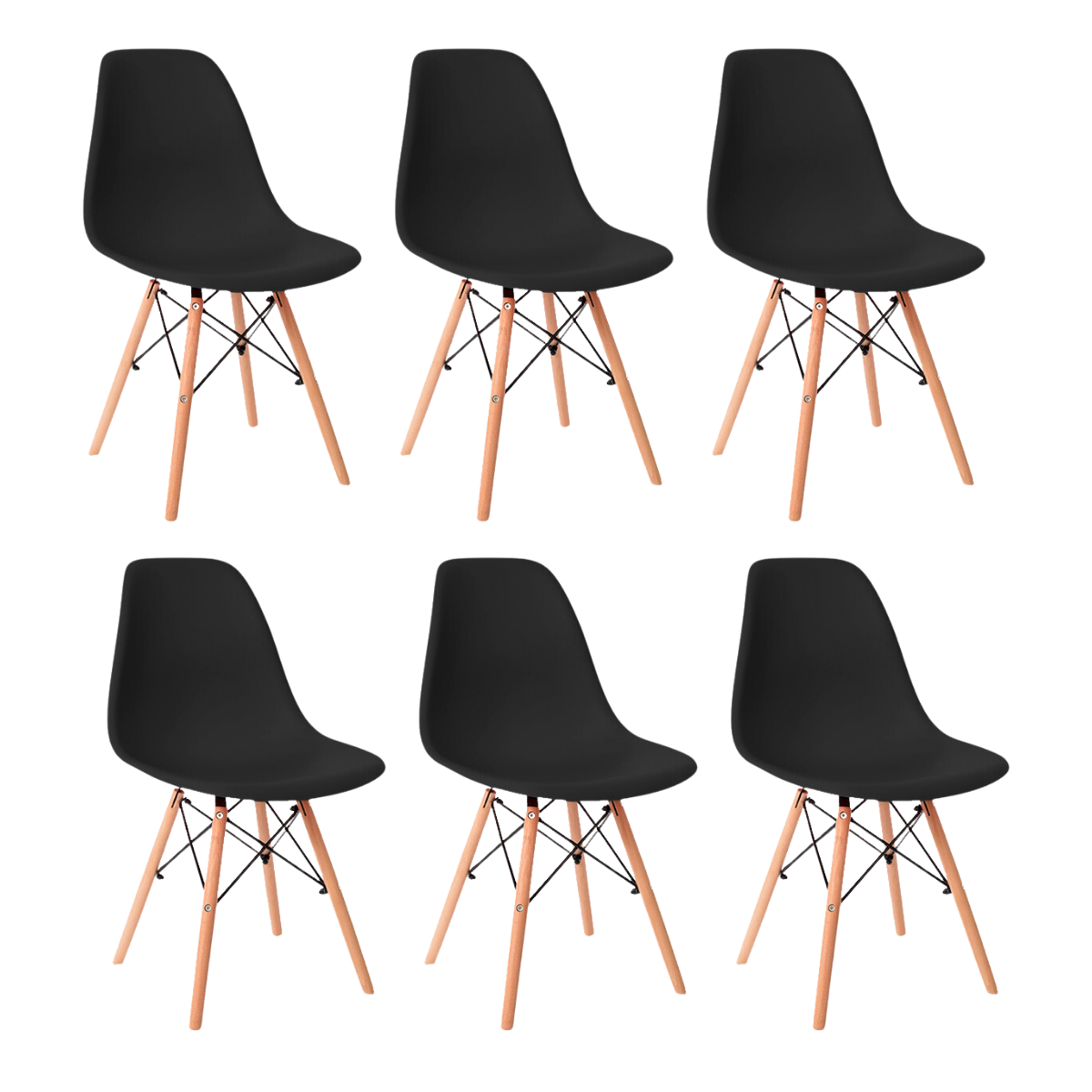 Set de 6 Sillas Eames para Comedor Modernas | KOMFORT