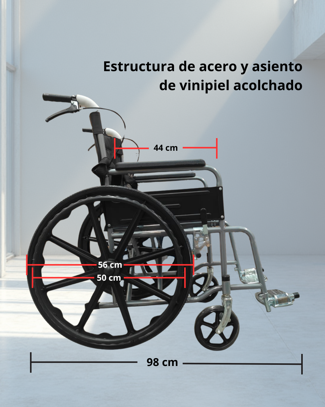 Silla de Ruedas con Inodoro Desmontable | KOMFORT