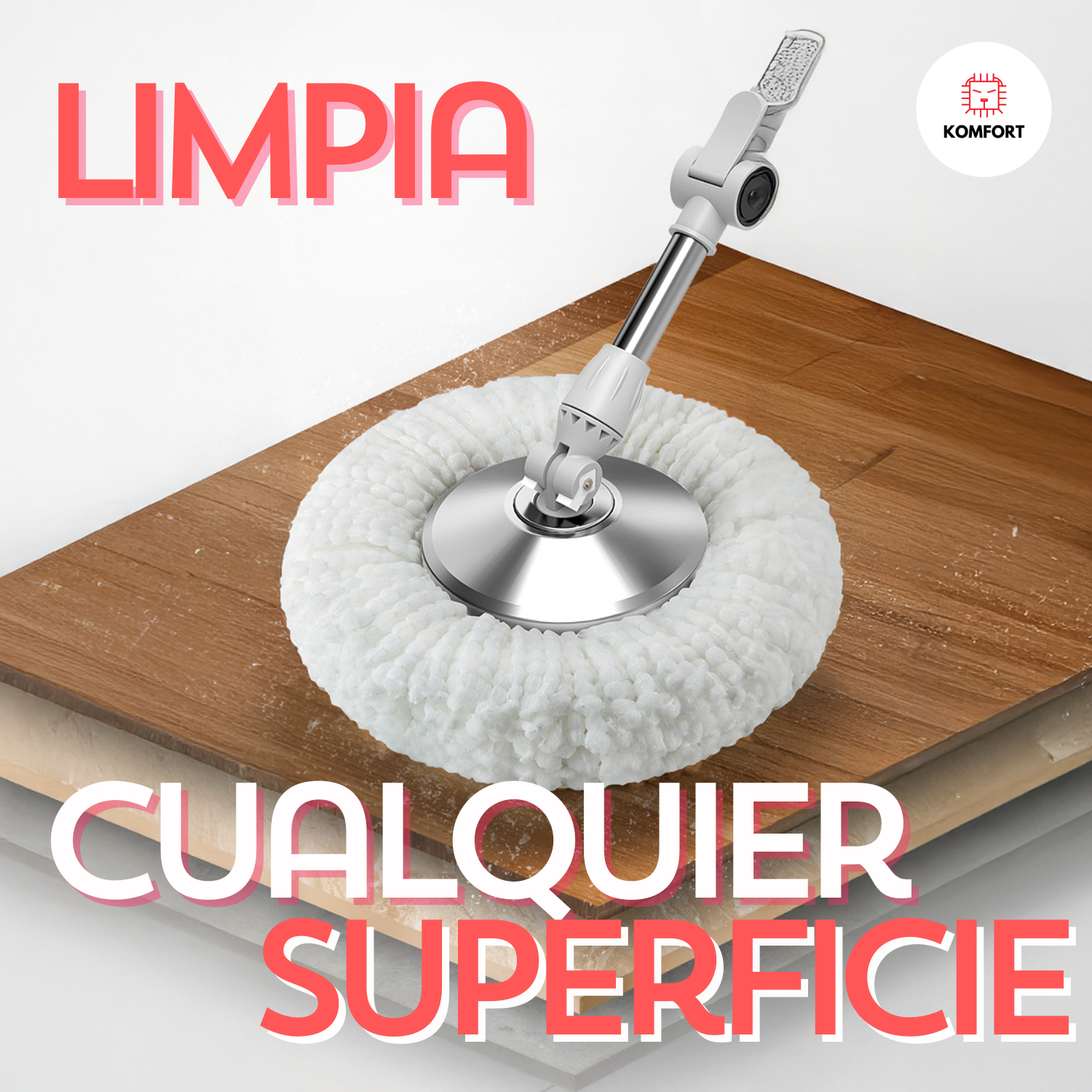 SPIN MOP GIRATORIO CON CUBETA EXPRIMIDORA