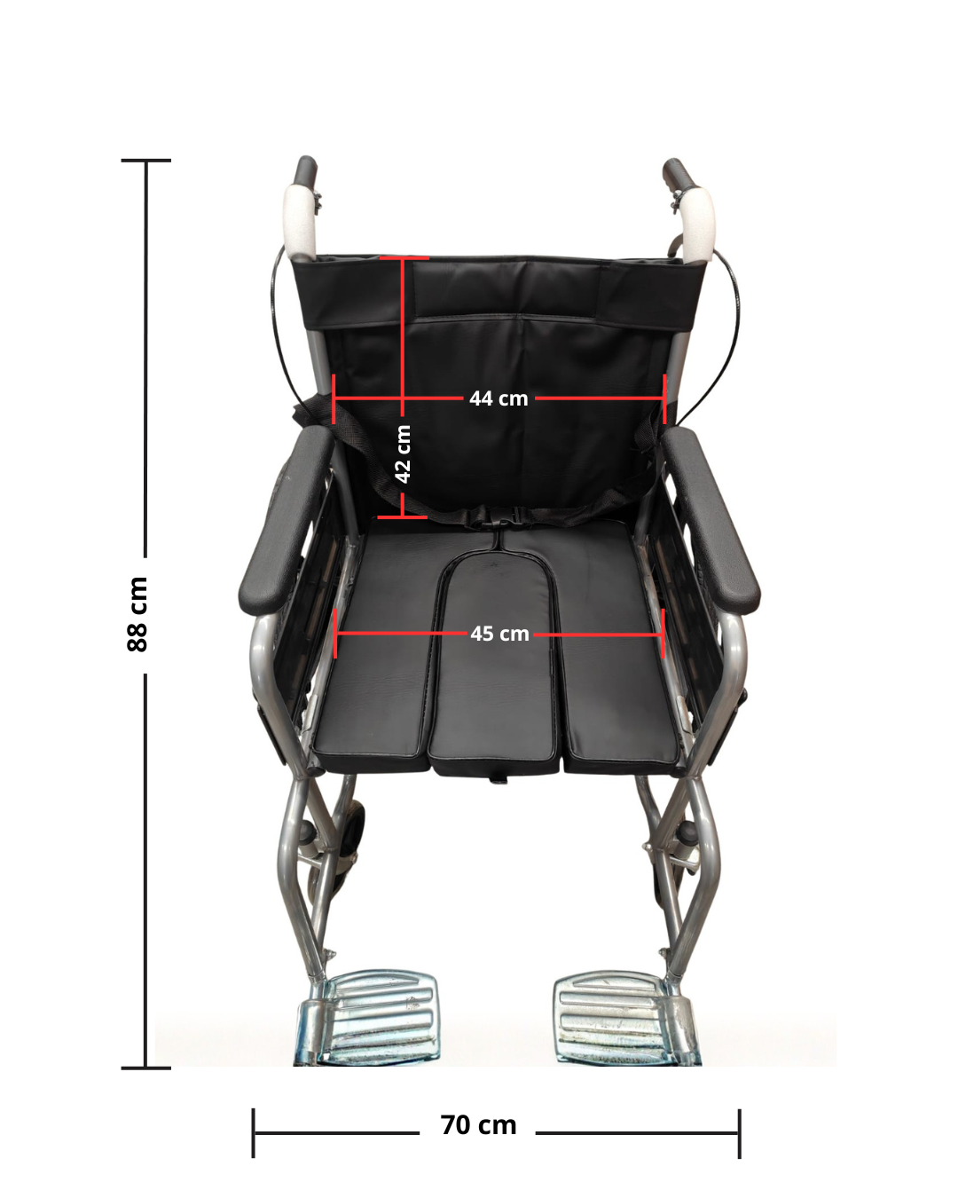 Silla de Ruedas con Inodoro Desmontable | KOMFORT