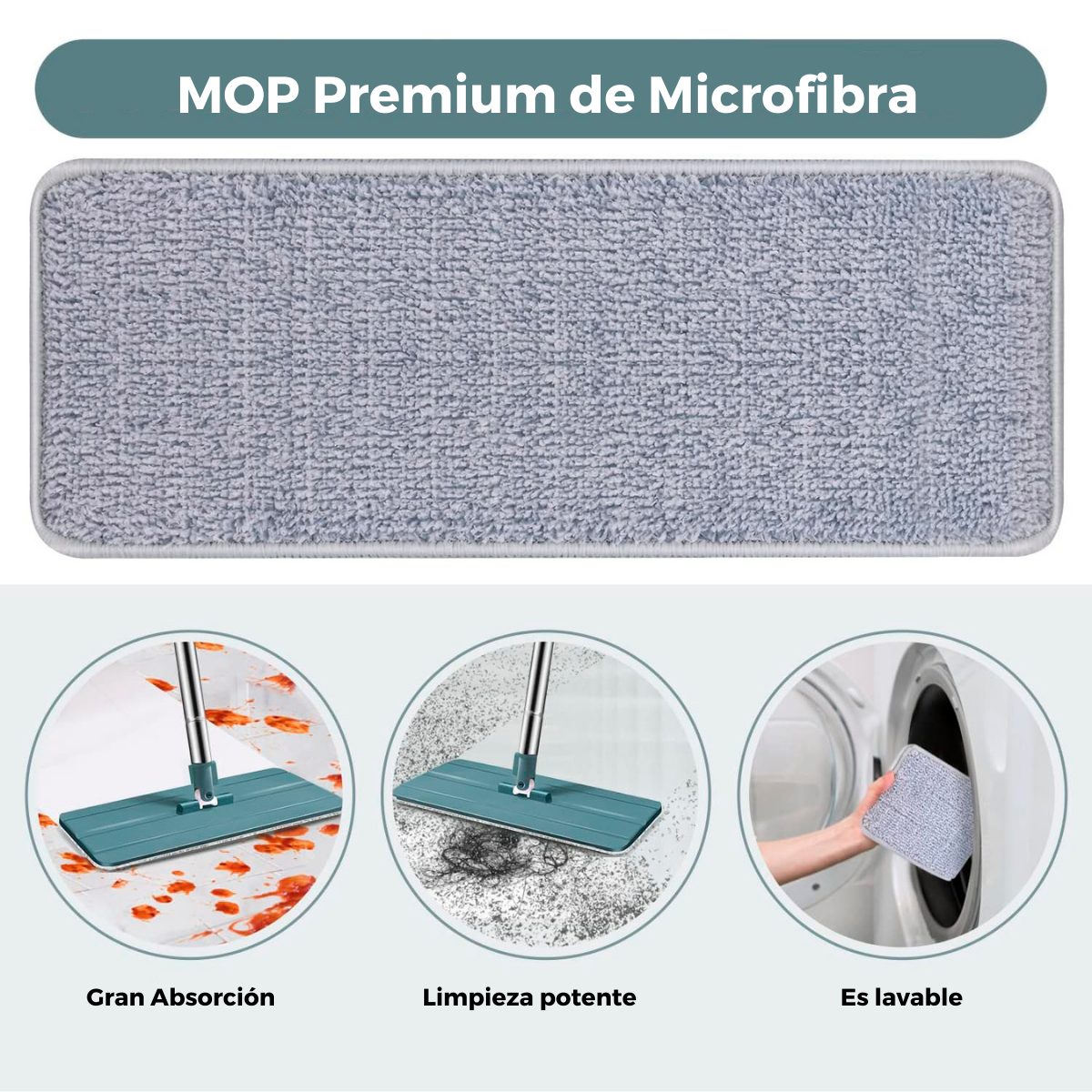 Cubo de Fregona Multiusos con Mop de Microfibra | KOMFORT