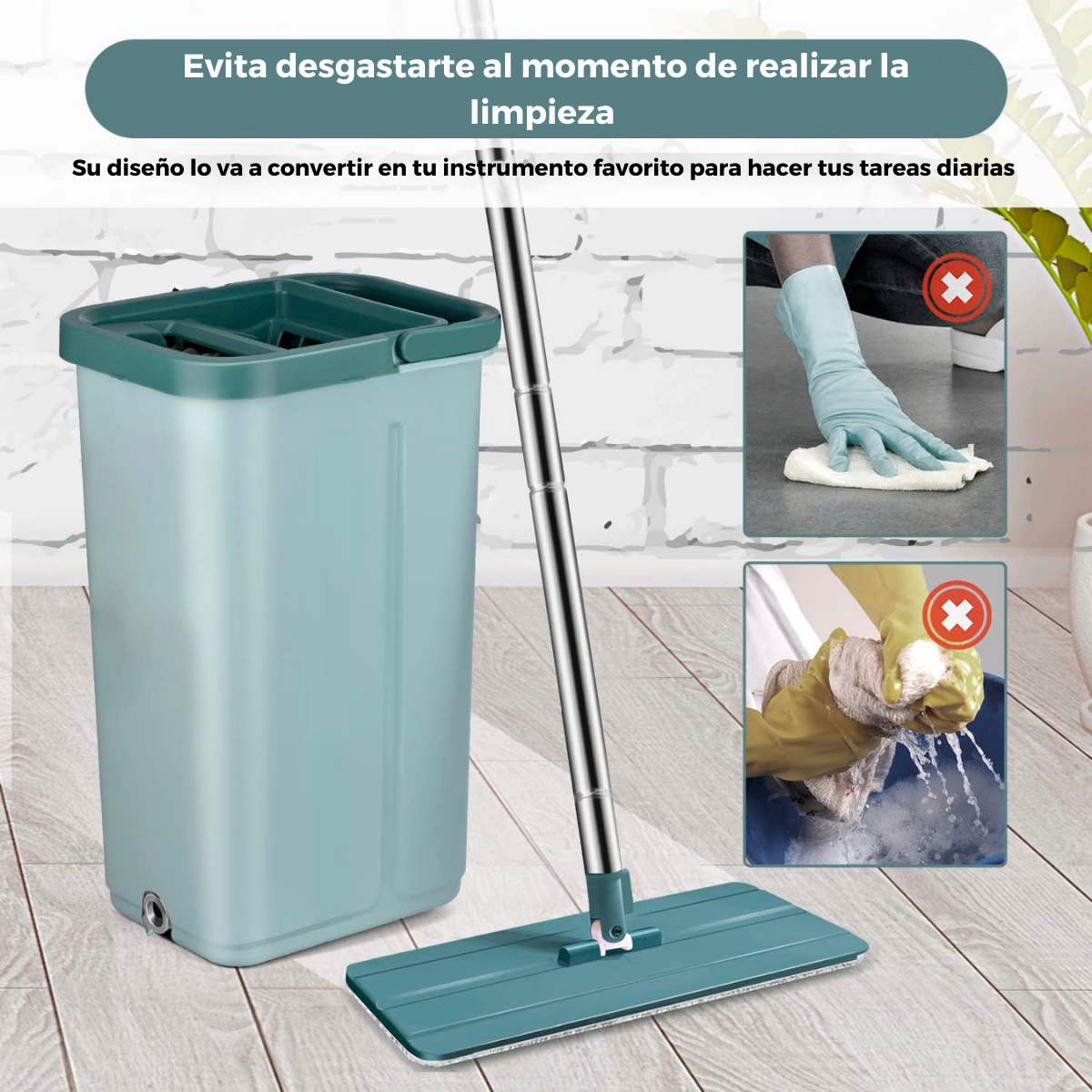 Cubo de Fregona Multiusos con Mop de Microfibra | KOMFORT