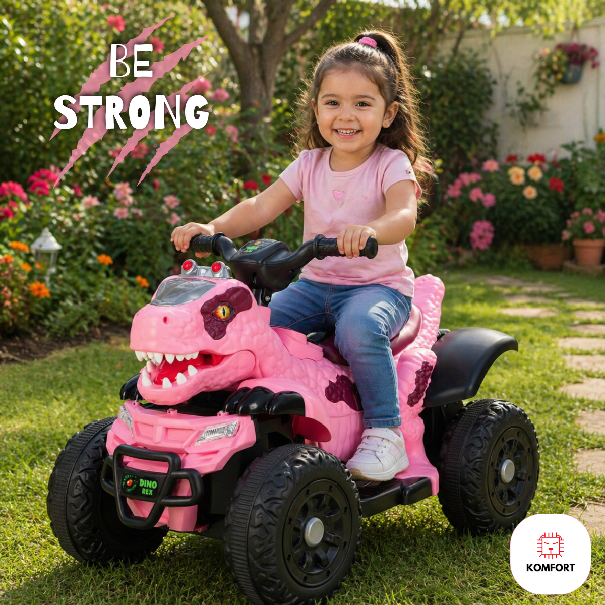 Cuatrimoto Infantil Velociraptor Eléctrica con Sonido | KOMFORT