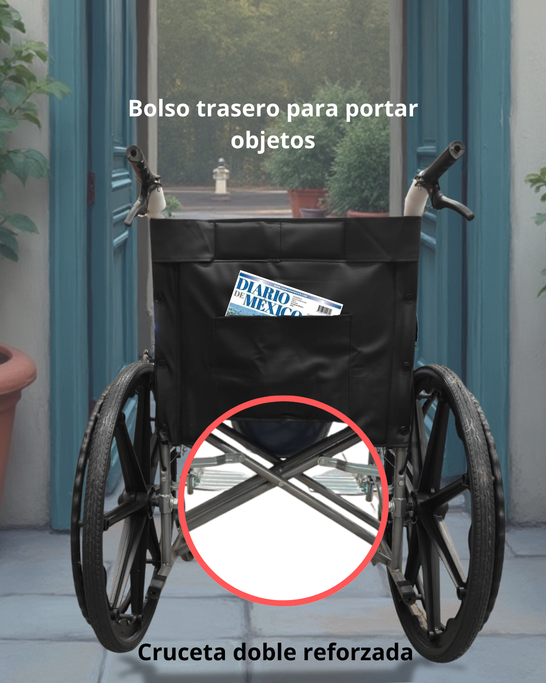 Silla de Ruedas con Inodoro Desmontable | KOMFORT