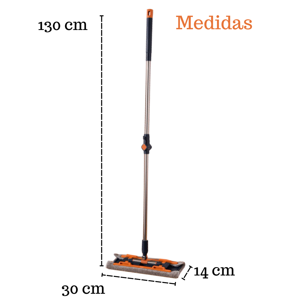 Fregona Plana con Almohadillas de Microfibra | KOMFORT