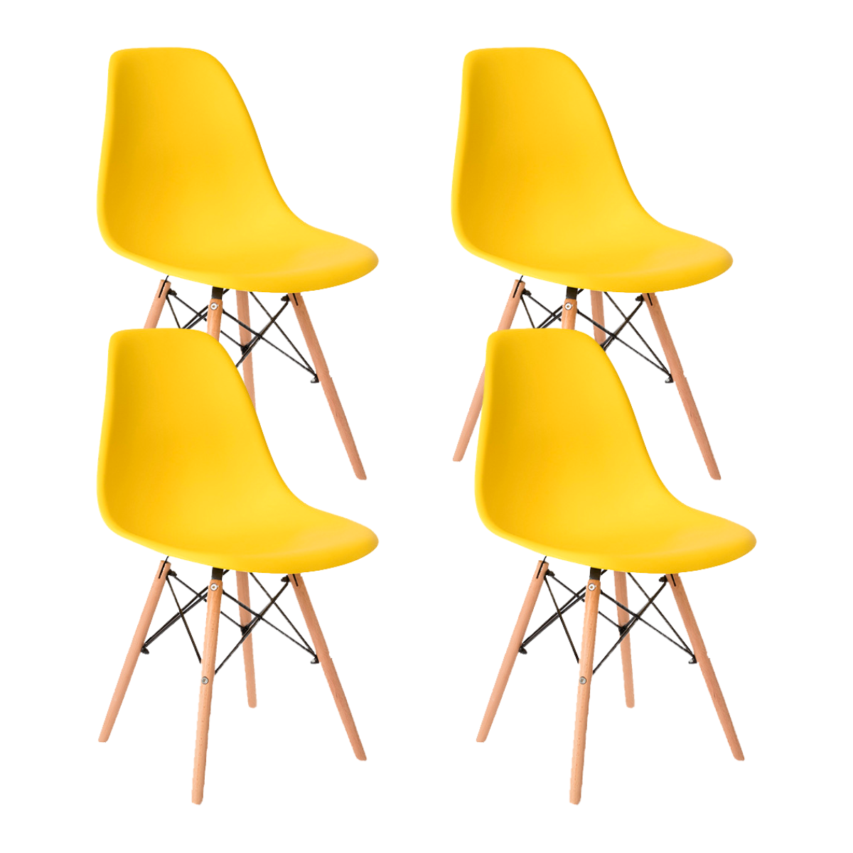 Set de 4 Sillas Comedor Eames KOMFORT