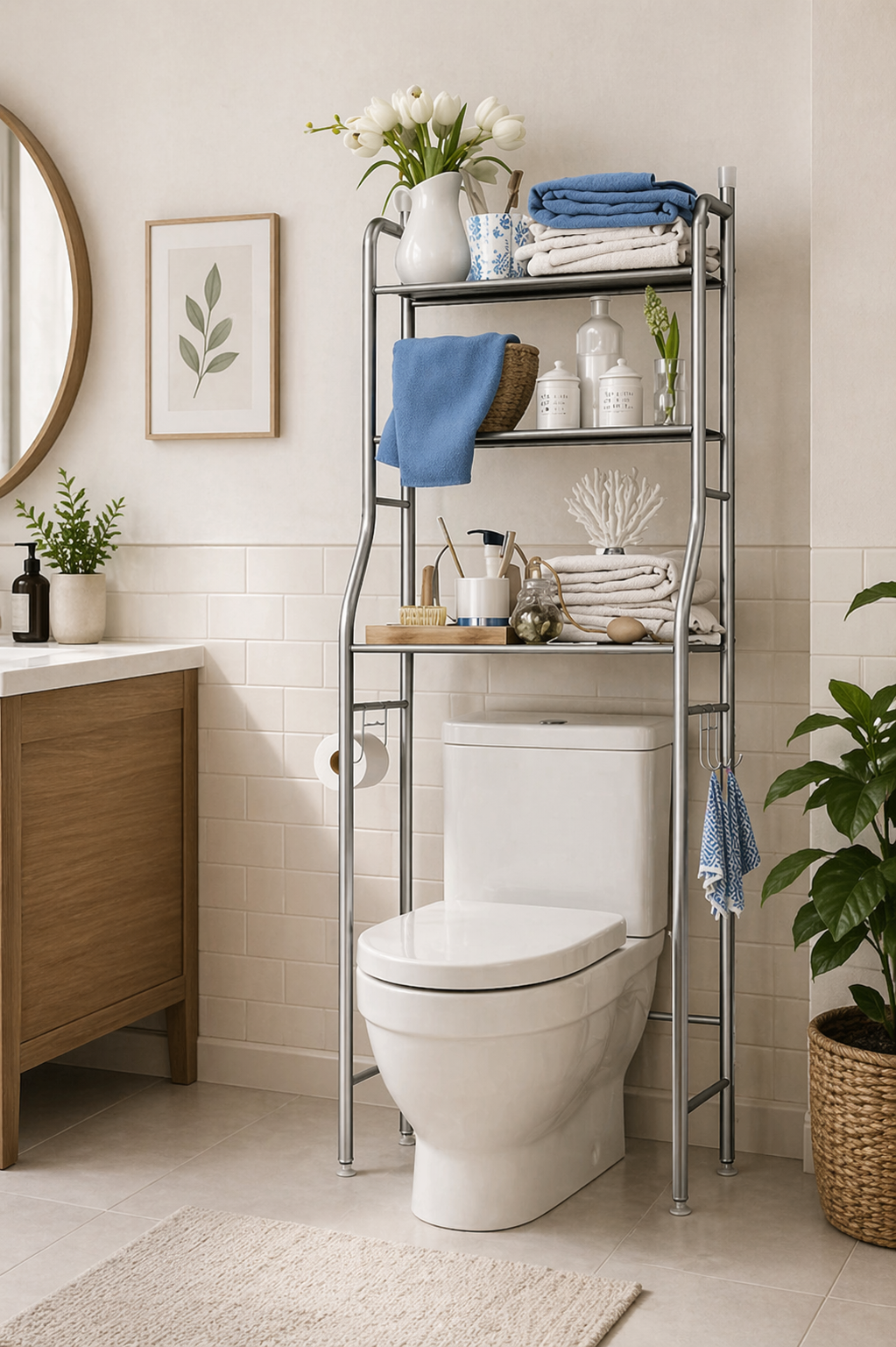 Repisa Revistero Organizador para Baño de Acero Inoxidable | KOMFORT