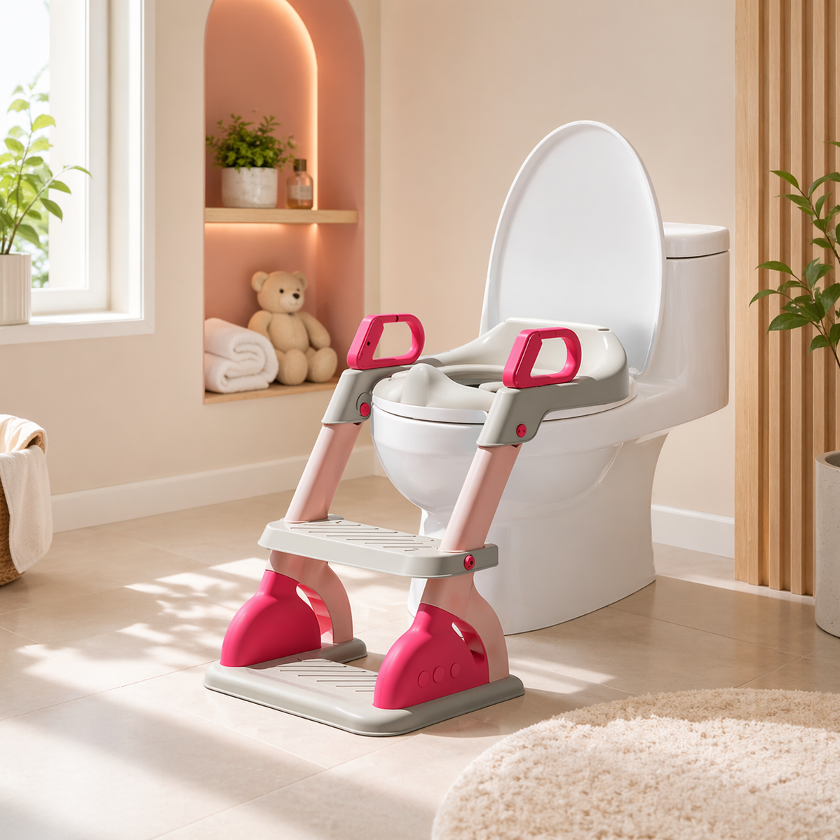 Asiento Entrenador Infantil con Escalera Plegable | KOMFORT