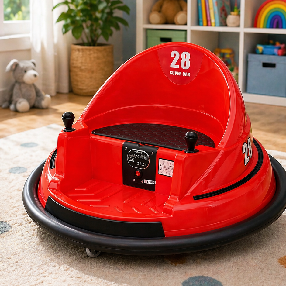 Bumper Car Eléctrico Infantil 360° con Luces LED | KOMFORT