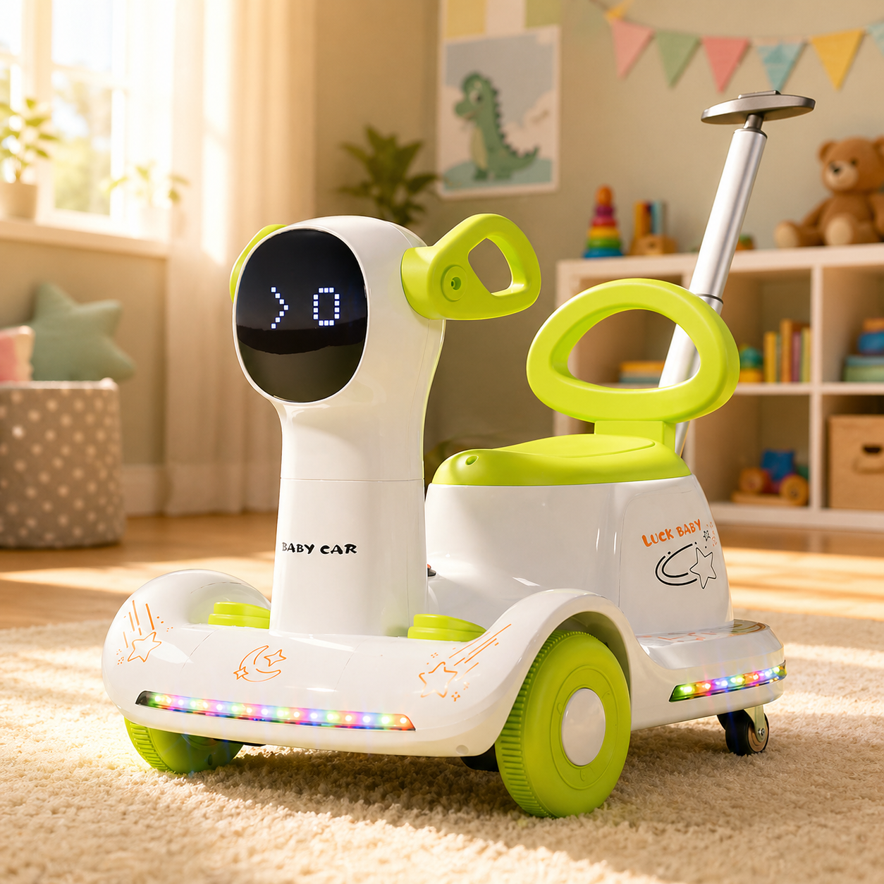 KO-Car Montable Infantil 2 en 1 Eléctrico con Luces LED y Sonido | KOMFORT