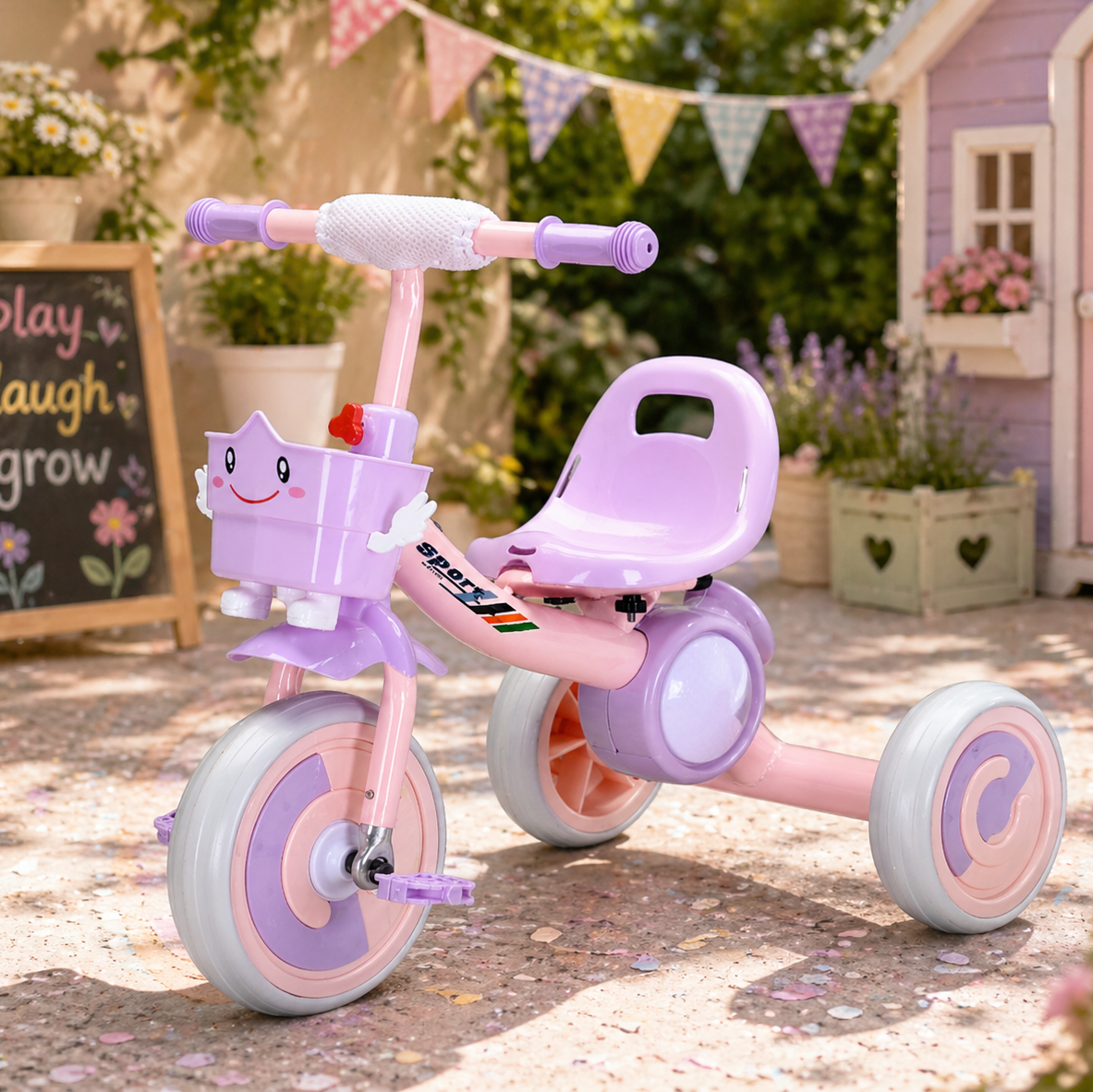 Triciclo Infantil con Música y Canastilla Frontal | KOMFORT