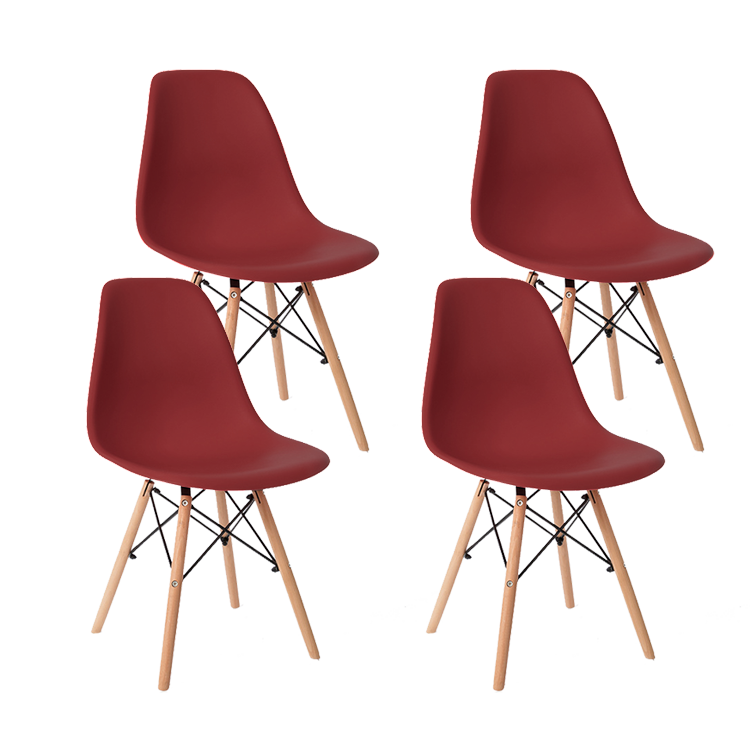 Set de 4 Sillas Eames para Comedor Modernas | KOMFORT