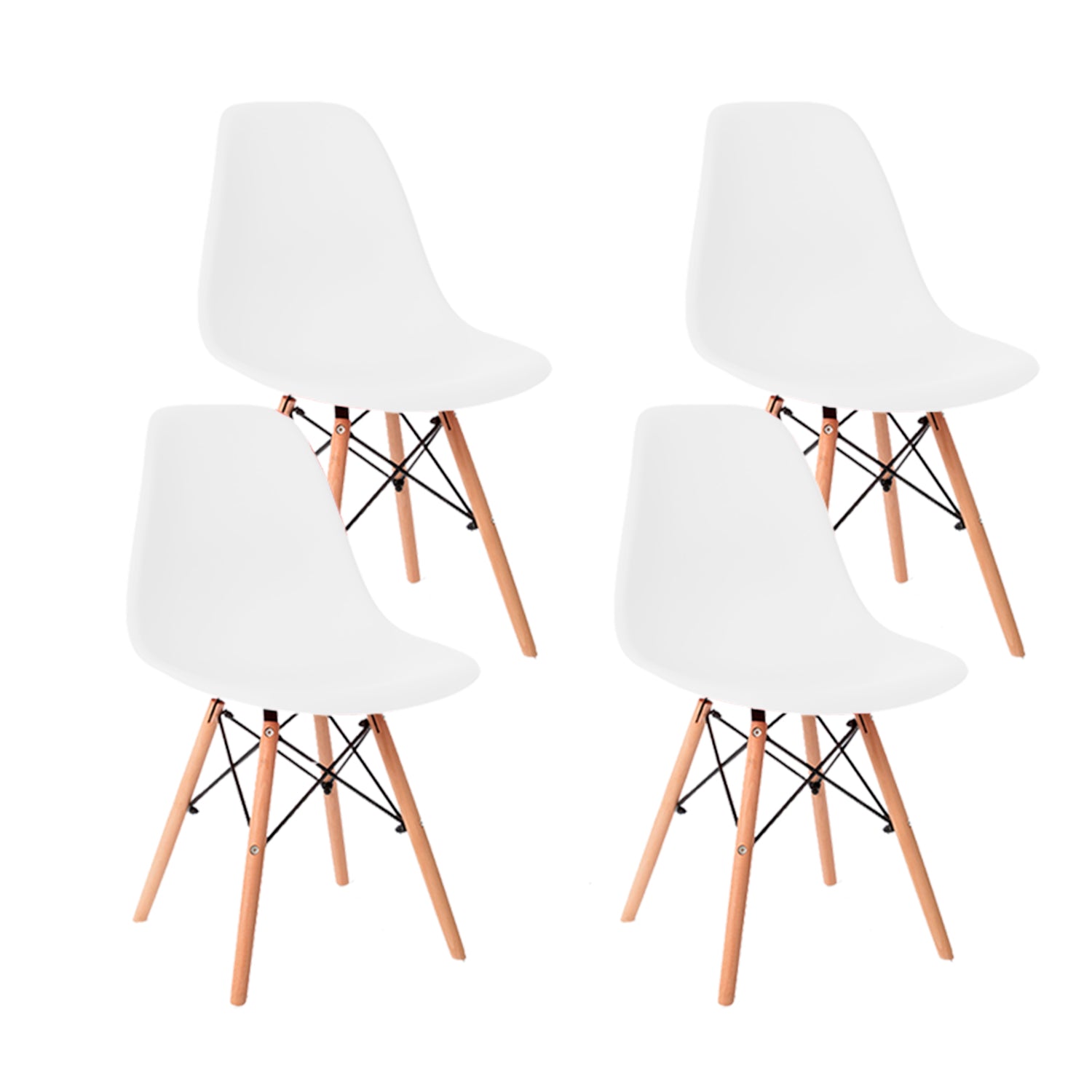 Set de 4 Sillas Comedor Eames KOMFORT