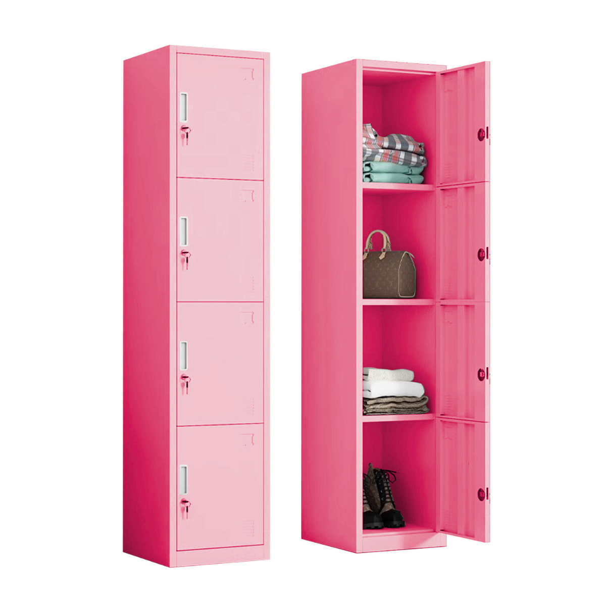 Locker Metálico de 4 Puertas con Llave | KOMFORT