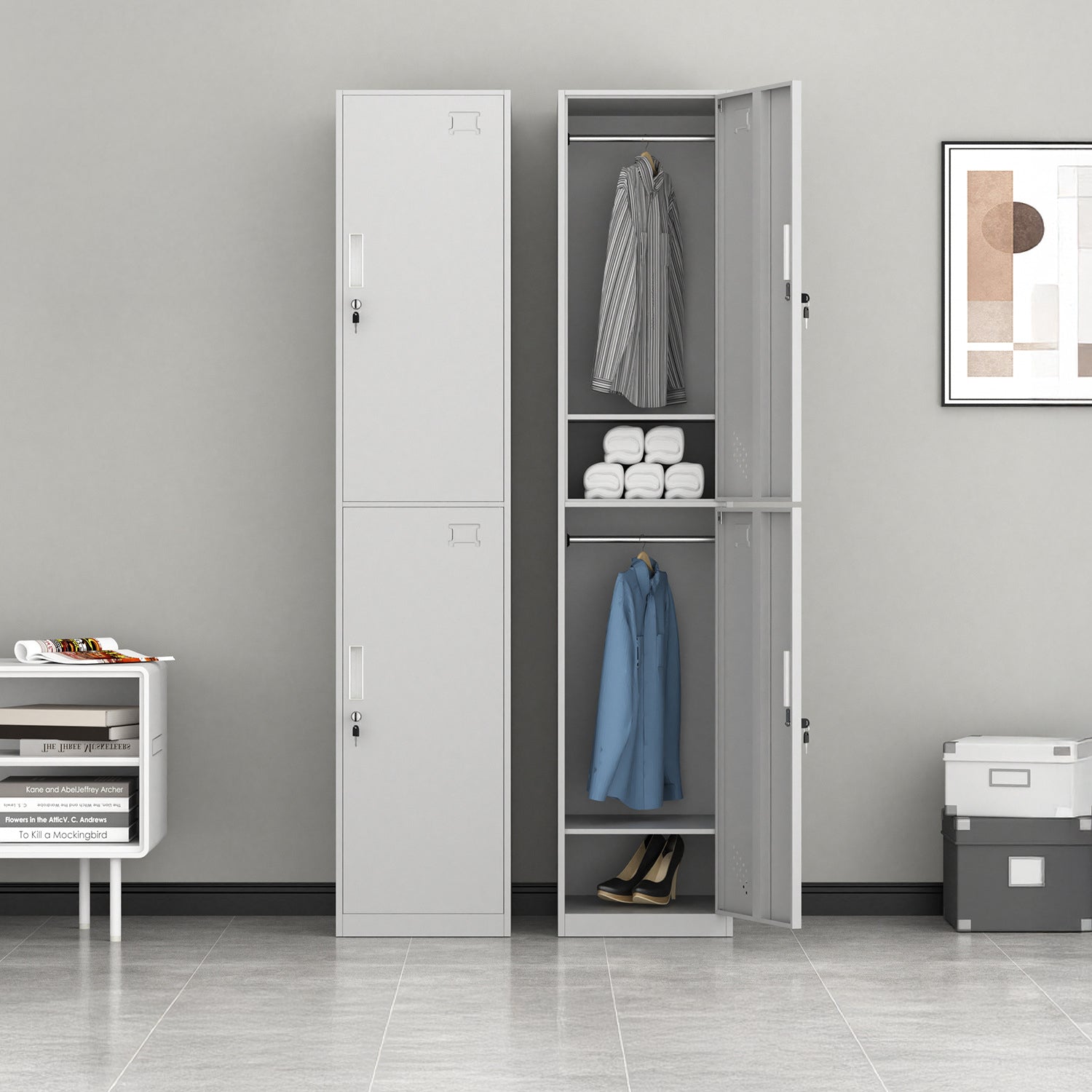 Locker Metálico 2 Puertas con Llave