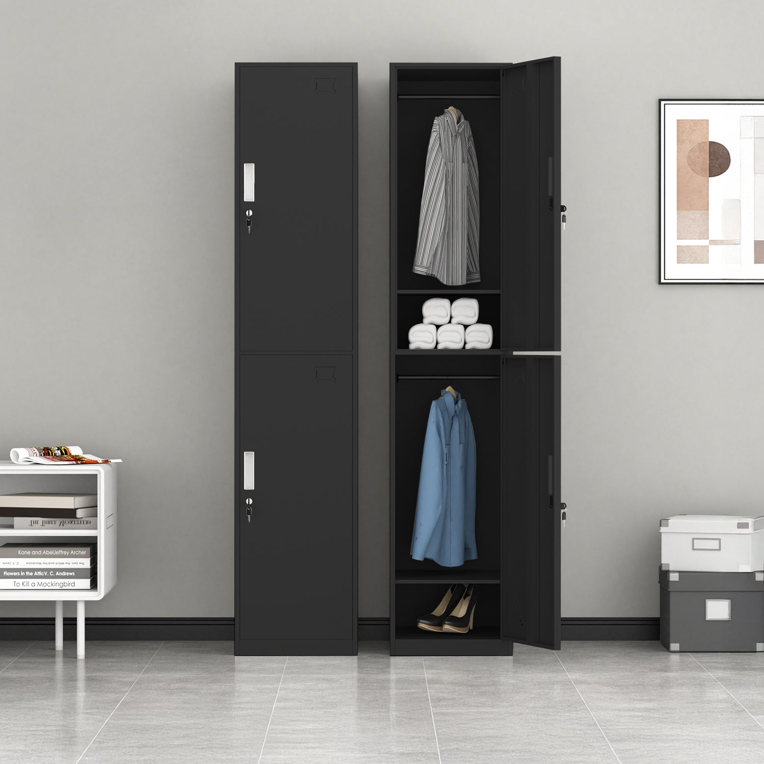 Locker Metálico 2 Puertas con Llave