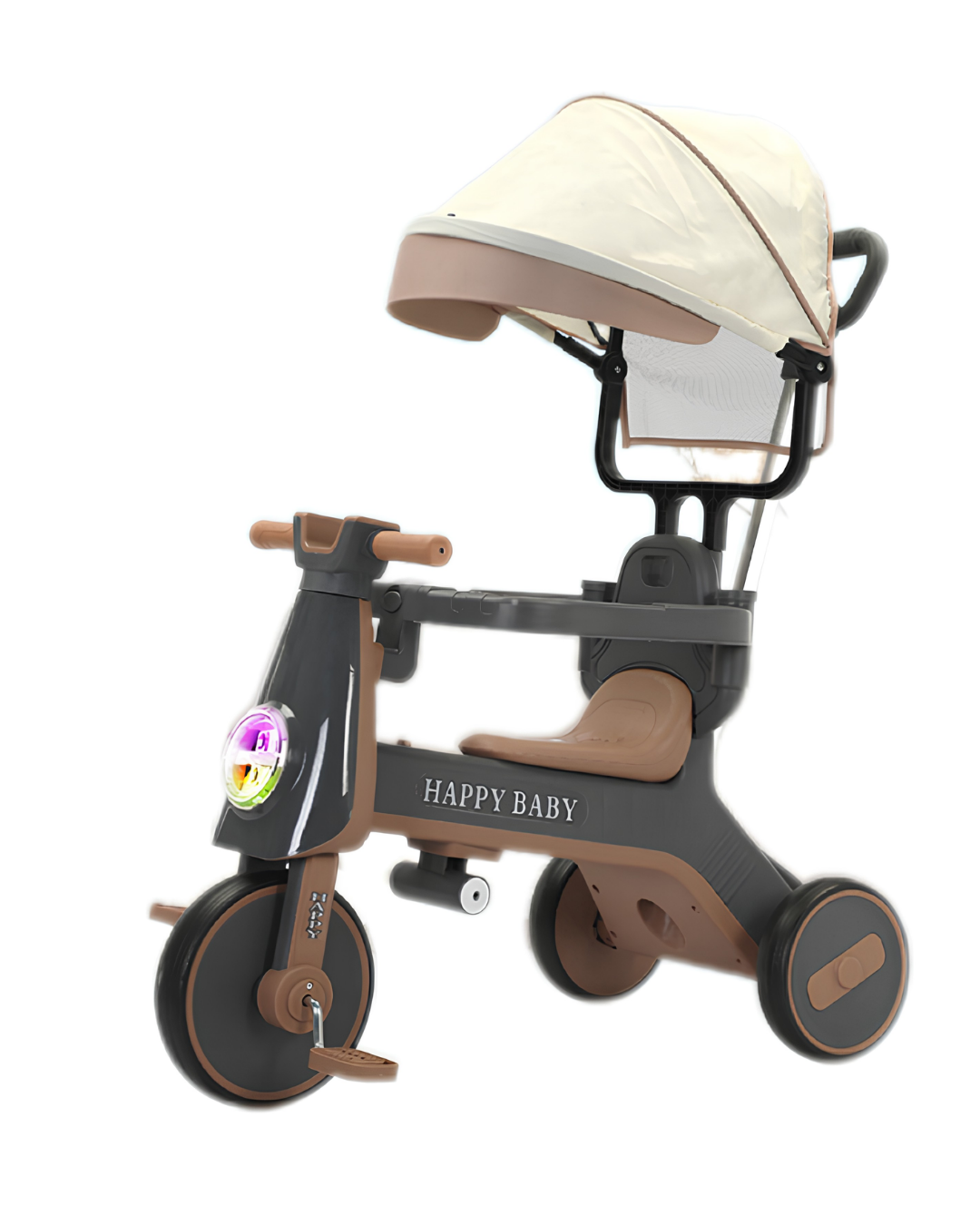 Triciclo Infantil con Parasol, Luces y Sonido Happy Baby | KOMFORT