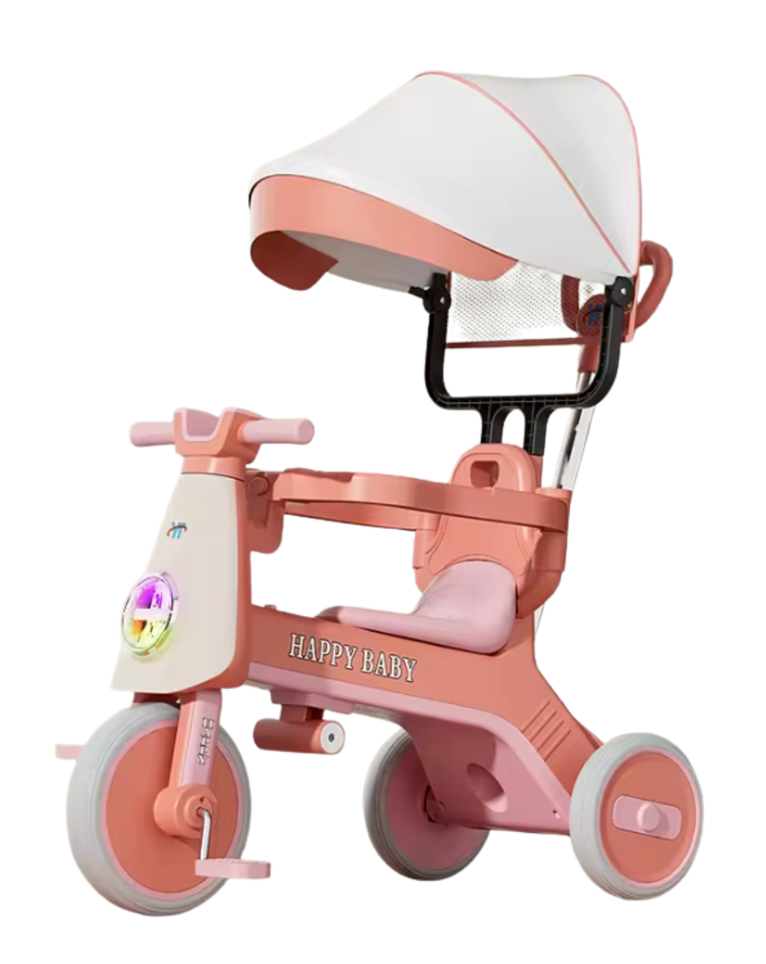 Triciclo Infantil con Parasol, Luces y Sonido Happy Baby | KOMFORT