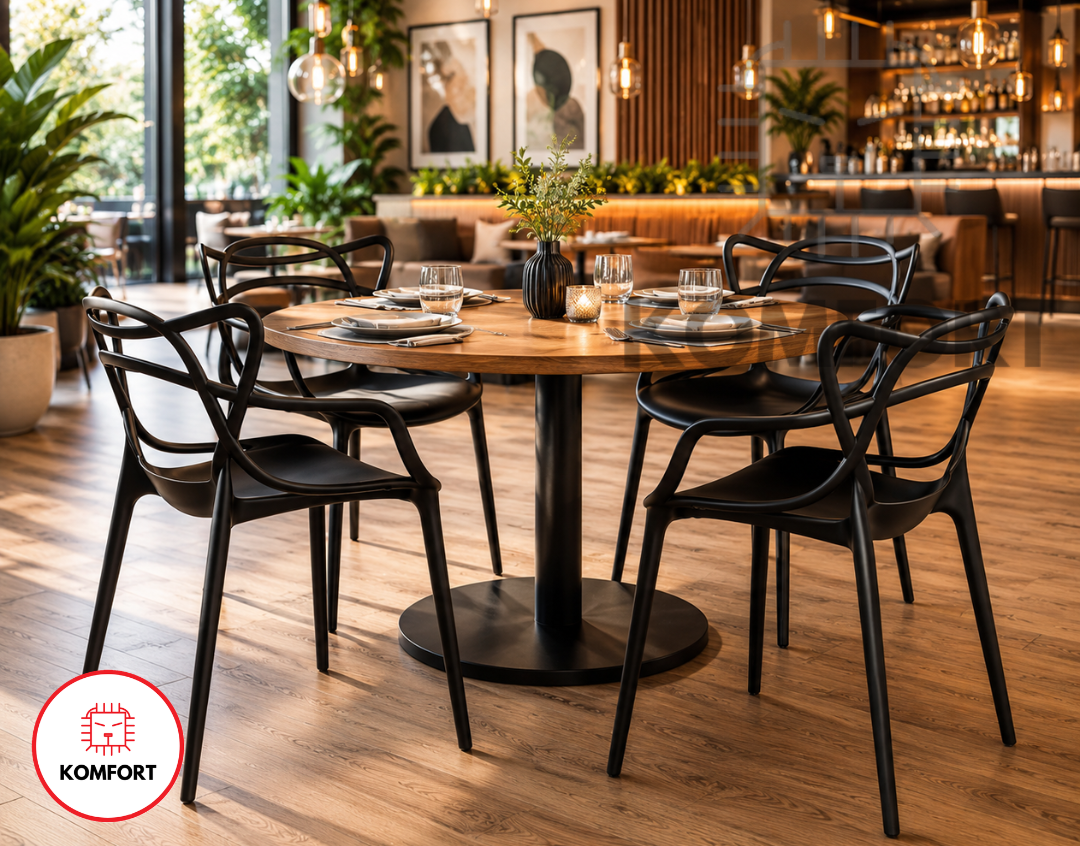 Set de 4 Sillas de Diseño Moderno para Interior y Exterior | KOMFORT