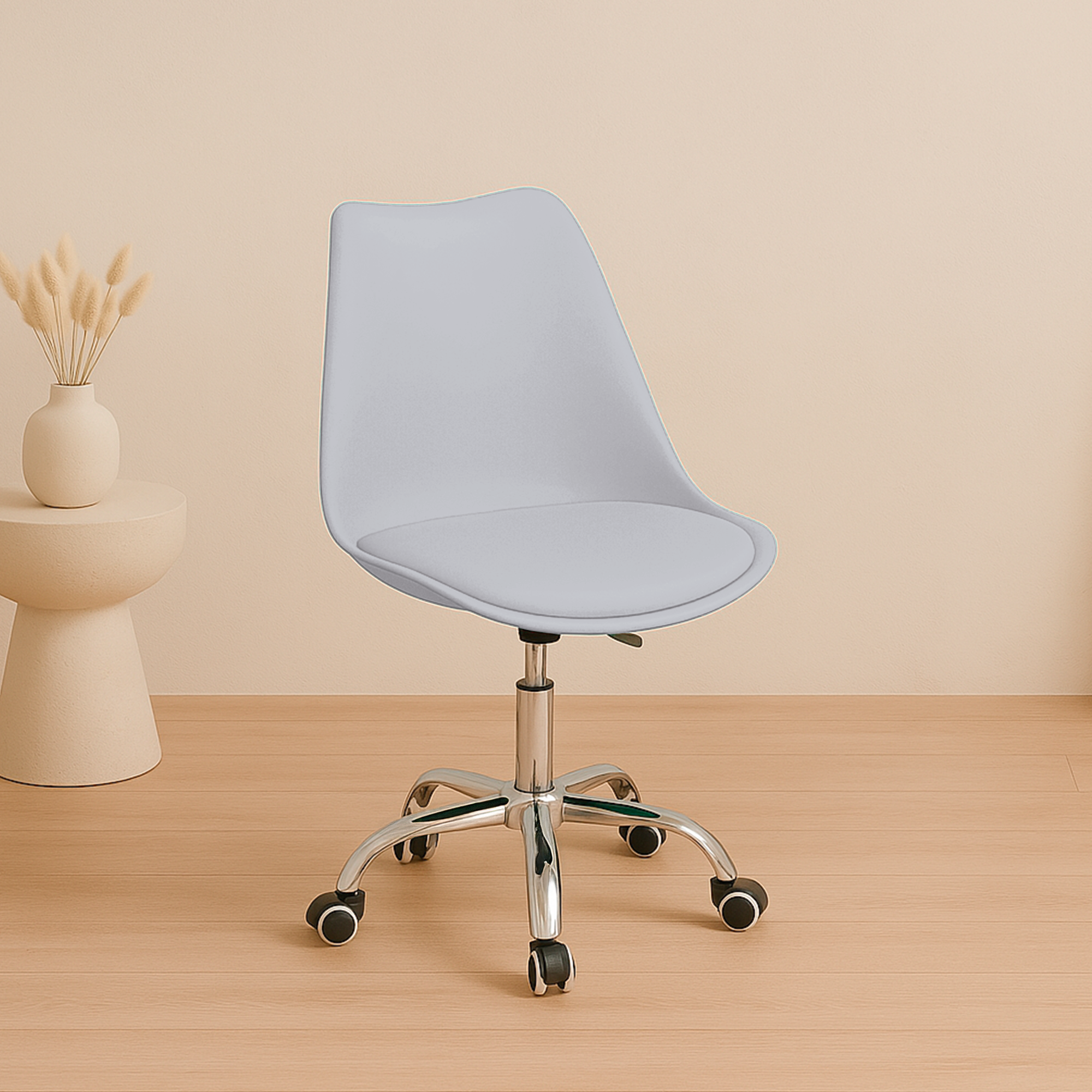 SET DE 2 SILLAS TULIP CON RUEDAS