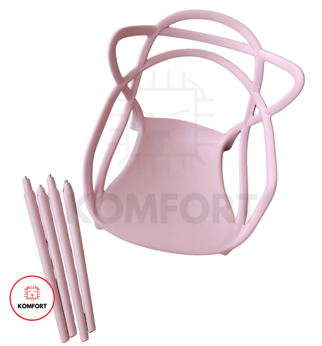 Set de 4 Sillas de Diseño Moderno para Interior y Exterior | KOMFORT