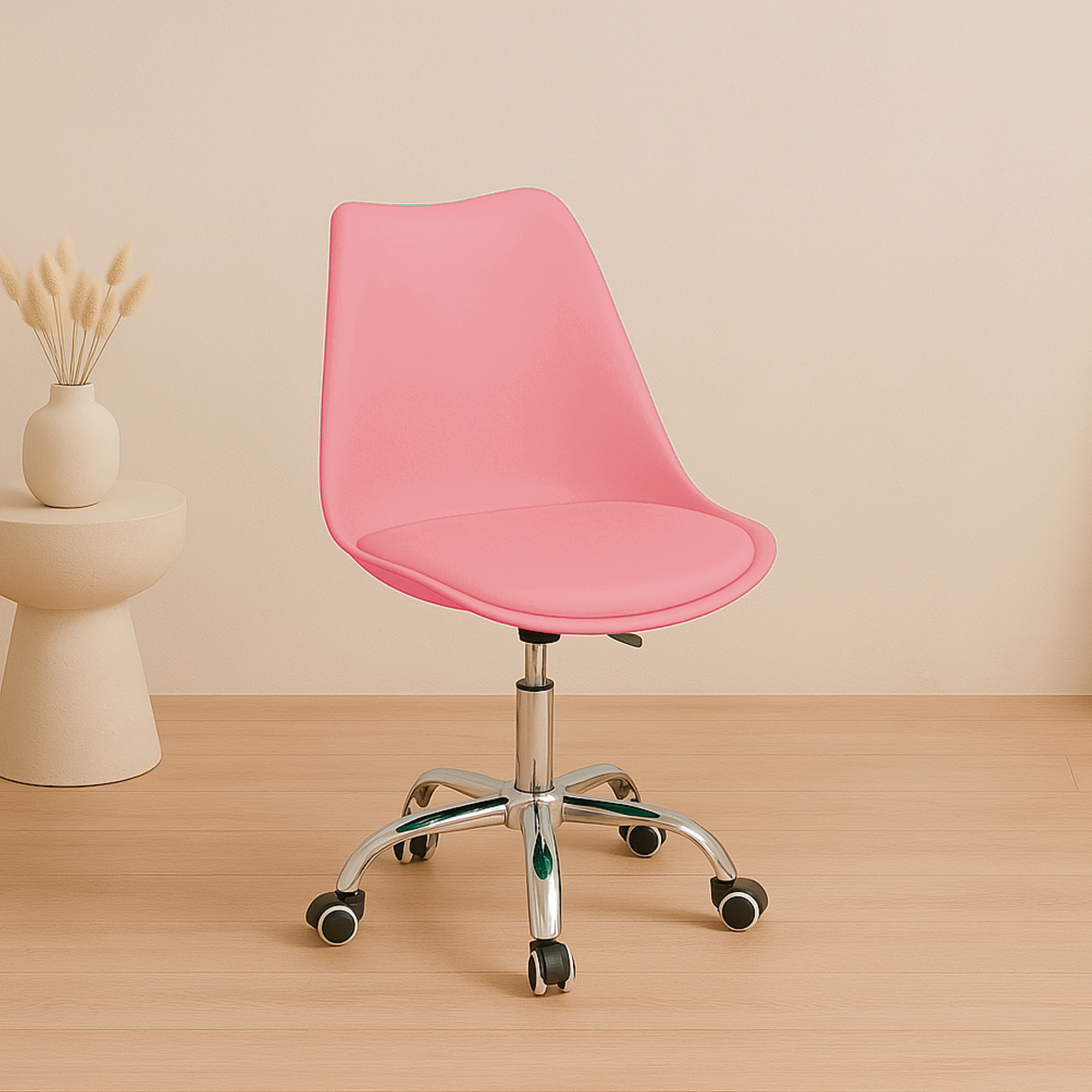 SET DE 2 SILLAS TULIP CON RUEDAS