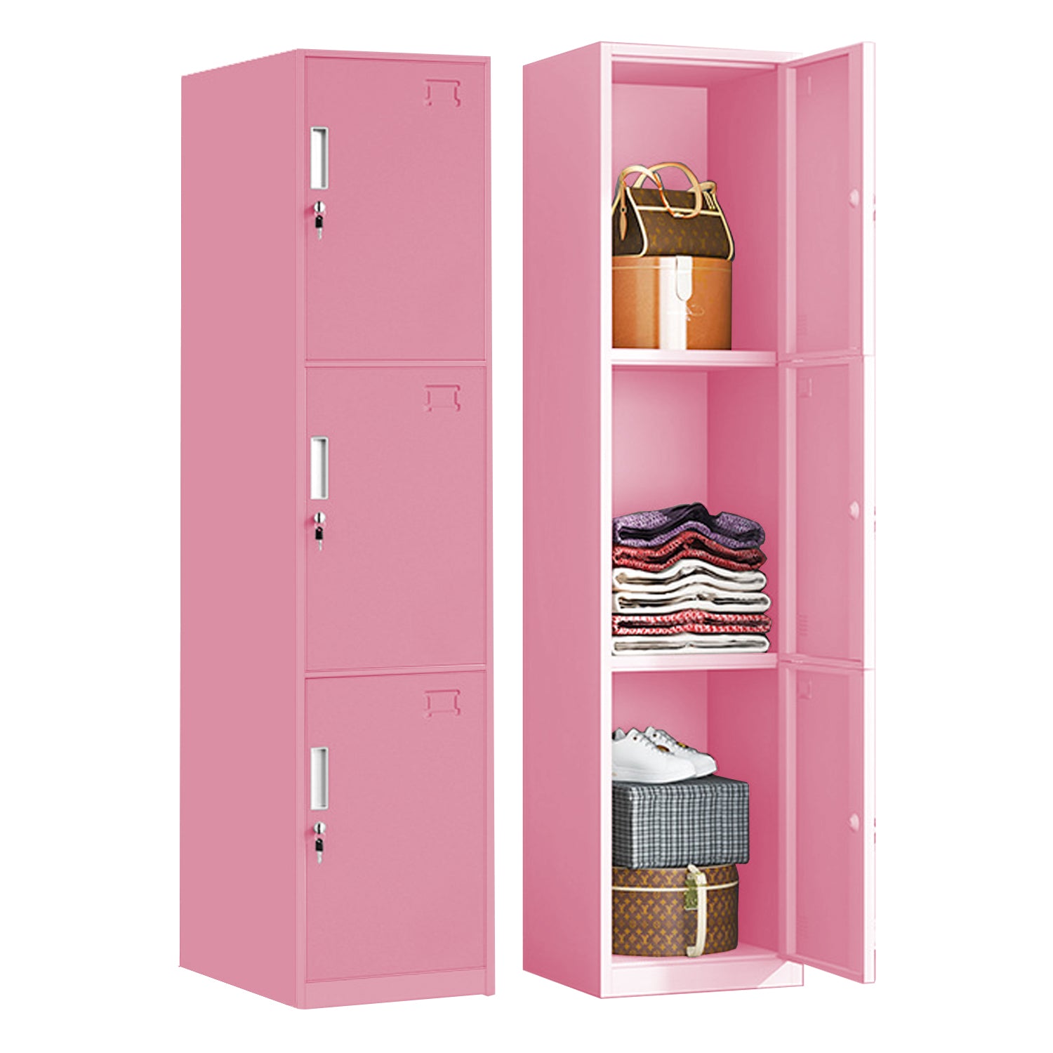 Locker Metálico 3 Puertas con Llave