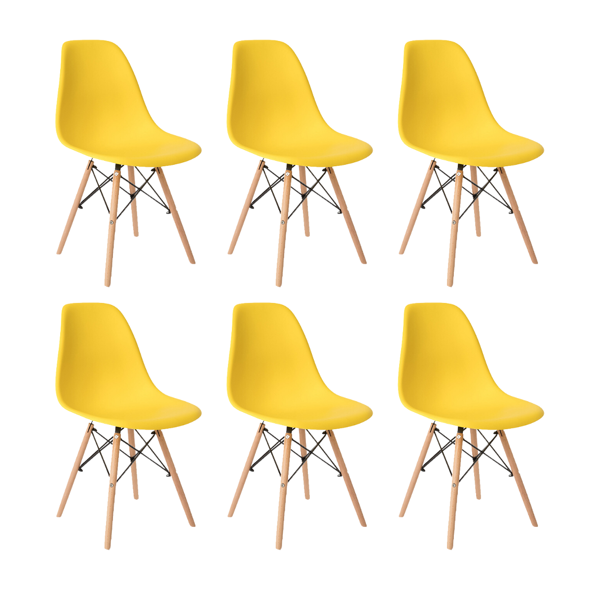 Set de 6 Sillas Eames para Comedor Modernas | KOMFORT