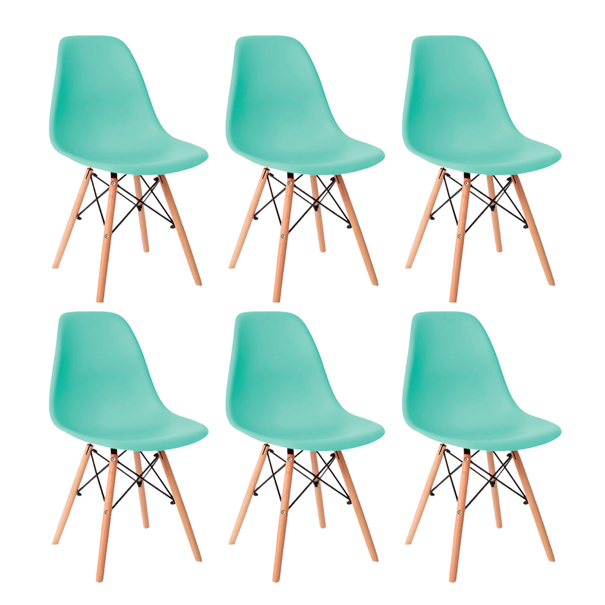 Set de 6 Sillas Eames para Comedor Modernas | KOMFORT