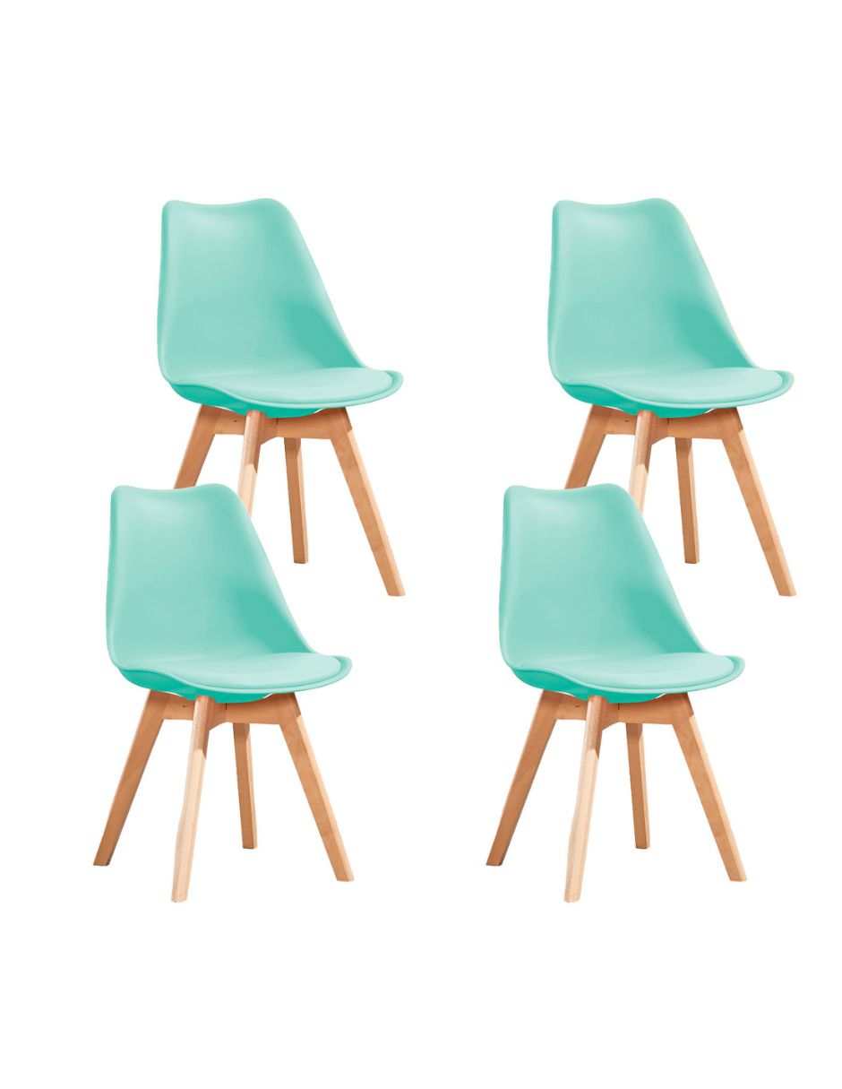 Set de 4 Sillas Comedor Eames Modernas KOMFORT