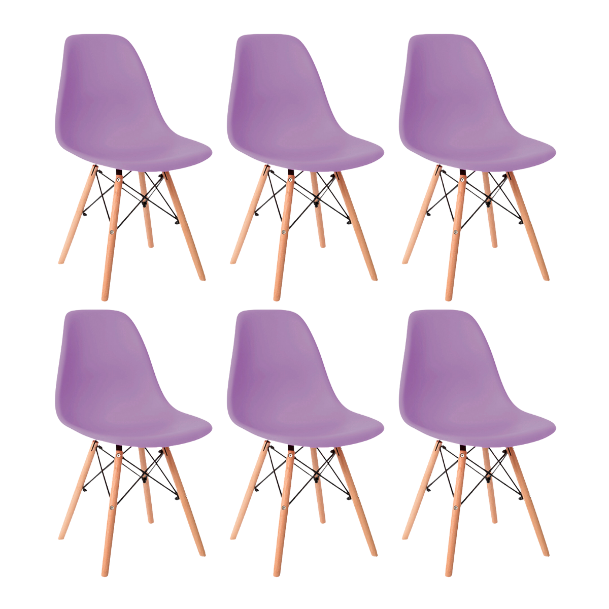 Set de 6 Sillas Eames para Comedor Modernas | KOMFORT