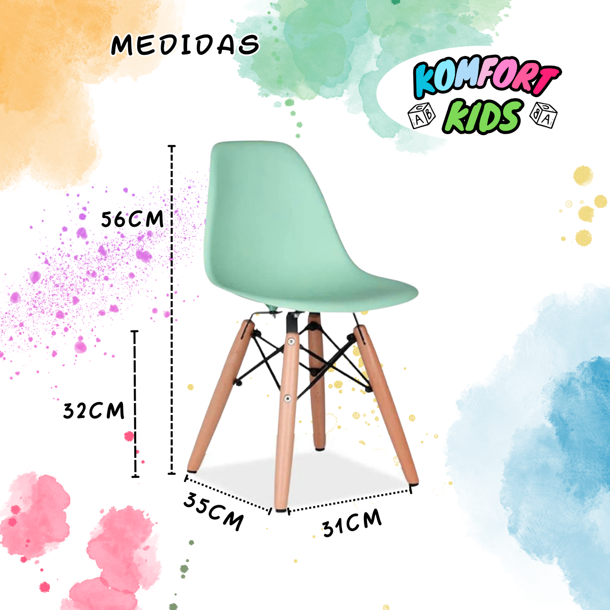 Silla Eames Para Niños Komfort KIDS