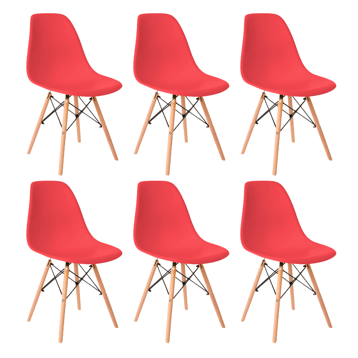 Set de 6 Sillas Eames para Comedor Modernas | KOMFORT