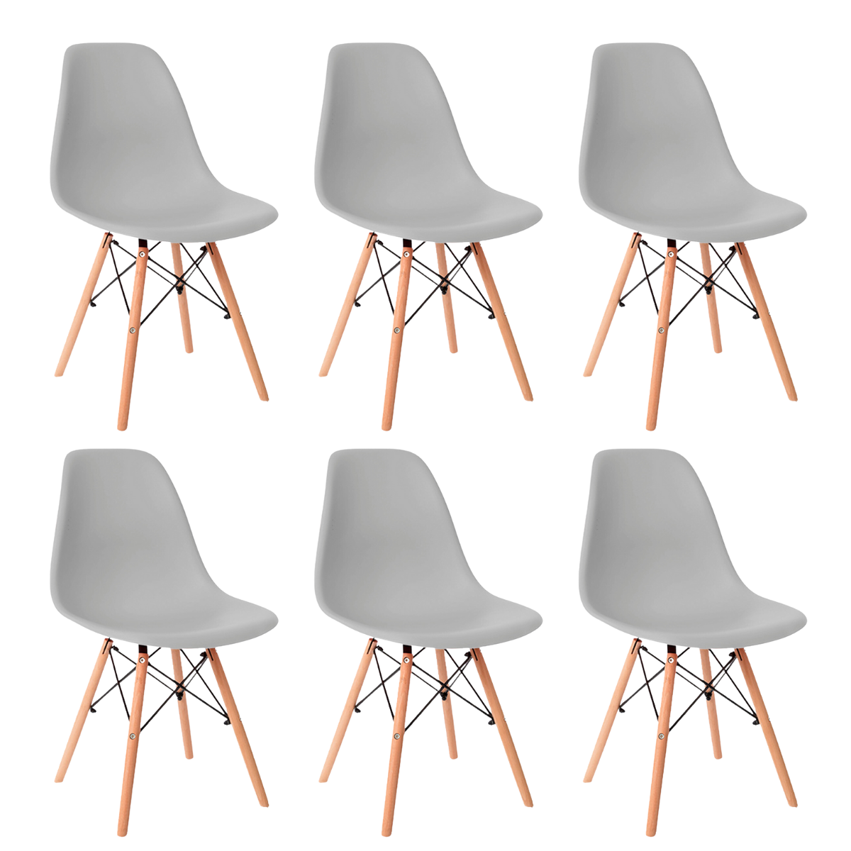 Set de 6 Sillas Eames para Comedor Modernas | KOMFORT