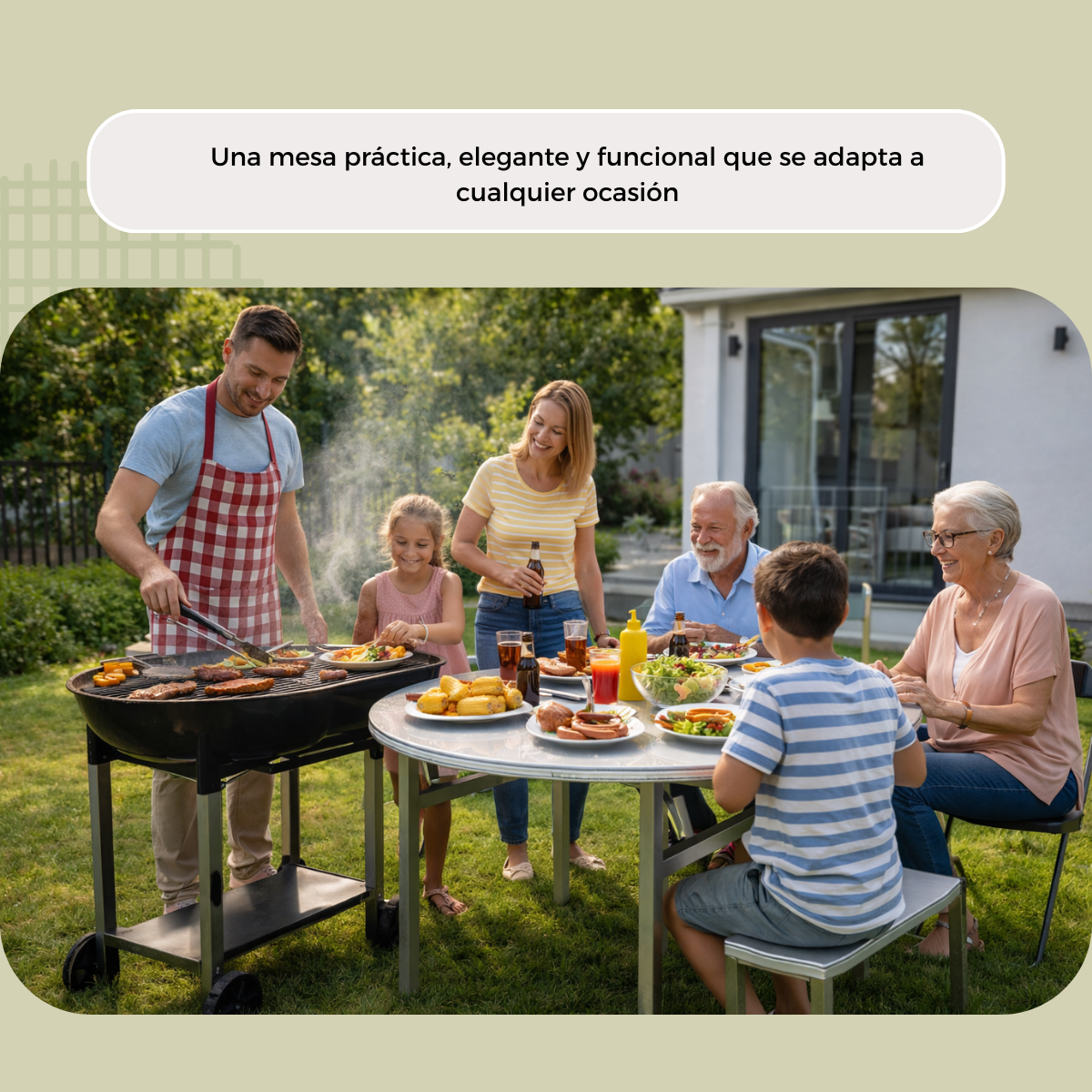 Mesa Circular Para Interior y Exterior KOMFORT