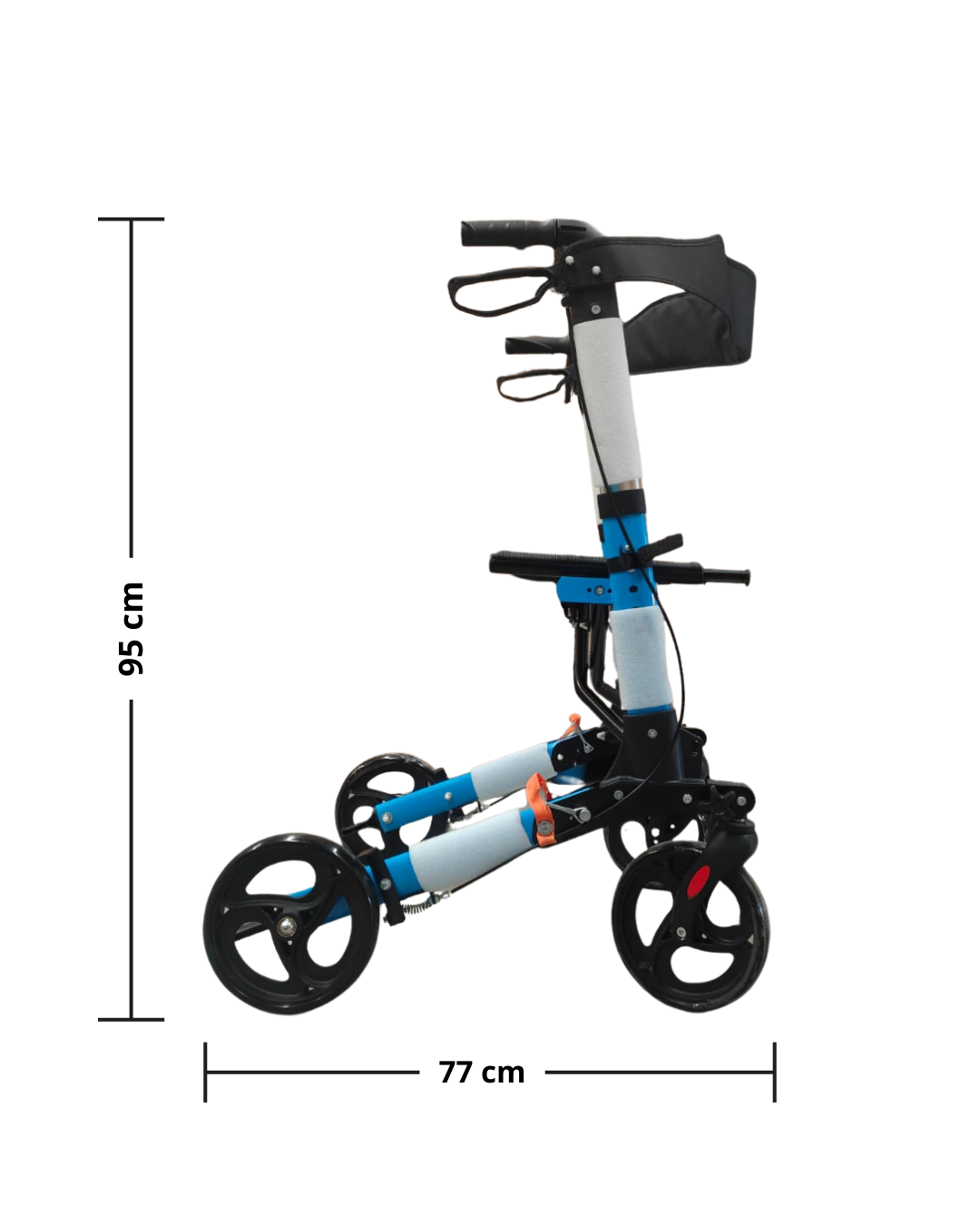 Andadera Plegable con Asiento, Frenos y Bolsa de Almacenamiento | KOMFORT
