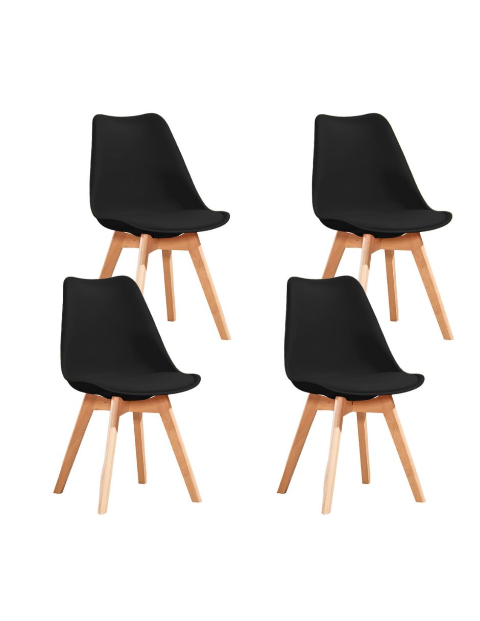 Set de 4 Sillas Comedor Eames Modernas KOMFORT