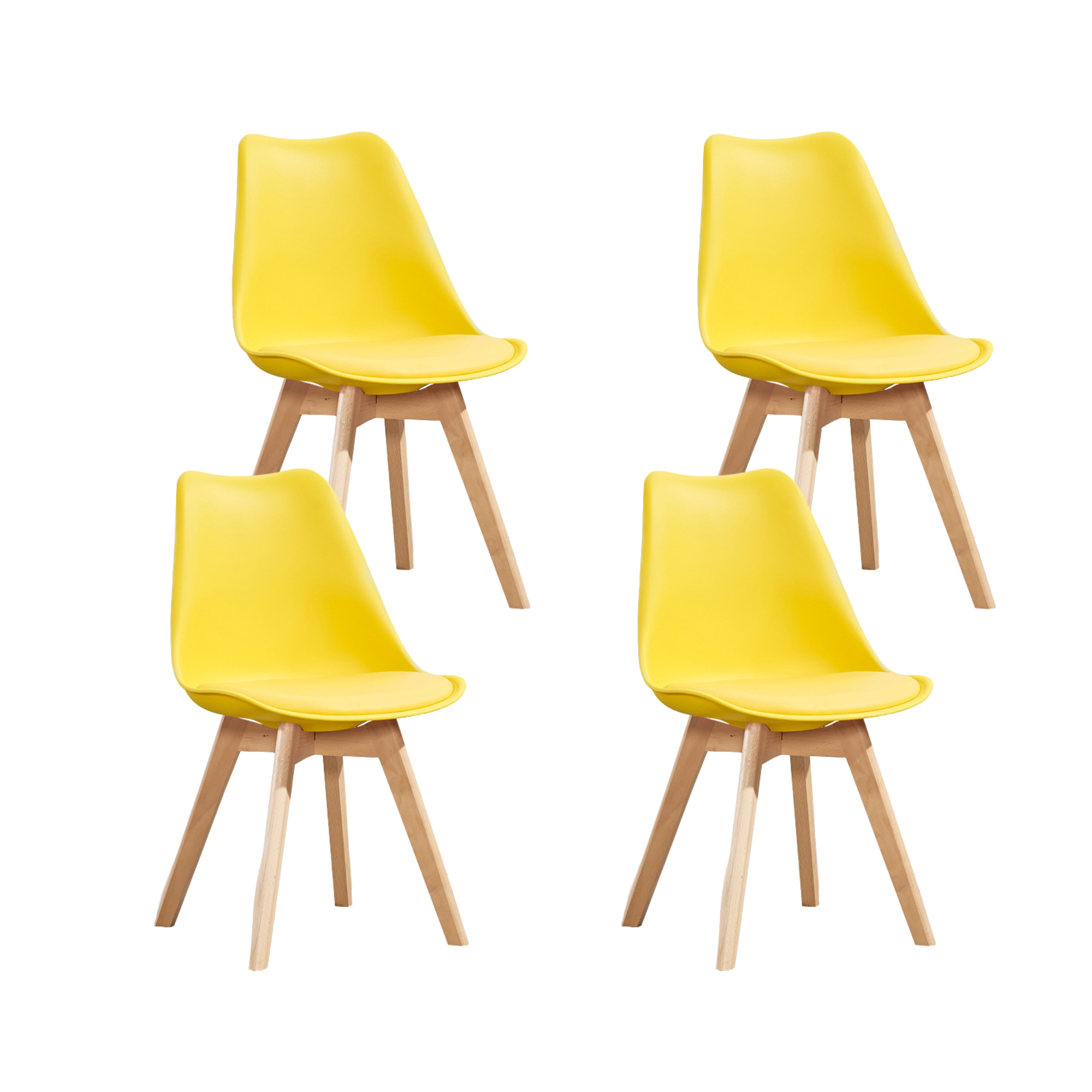 Set de 4 Sillas Comedor Eames Modernas KOMFORT