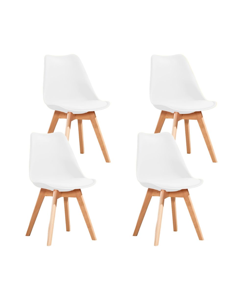 Set de 4 Sillas Comedor Eames Modernas KOMFORT