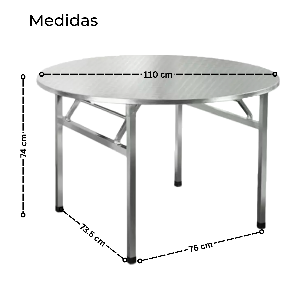 Mesa Circular Para Interior y Exterior KOMFORT