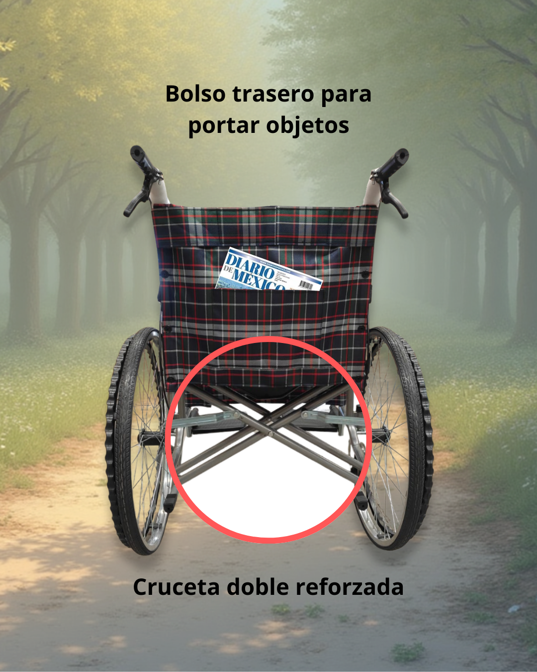 Silla de Ruedas con Inodoro Desmontable y Frenos de Seguridad | KOMFORT