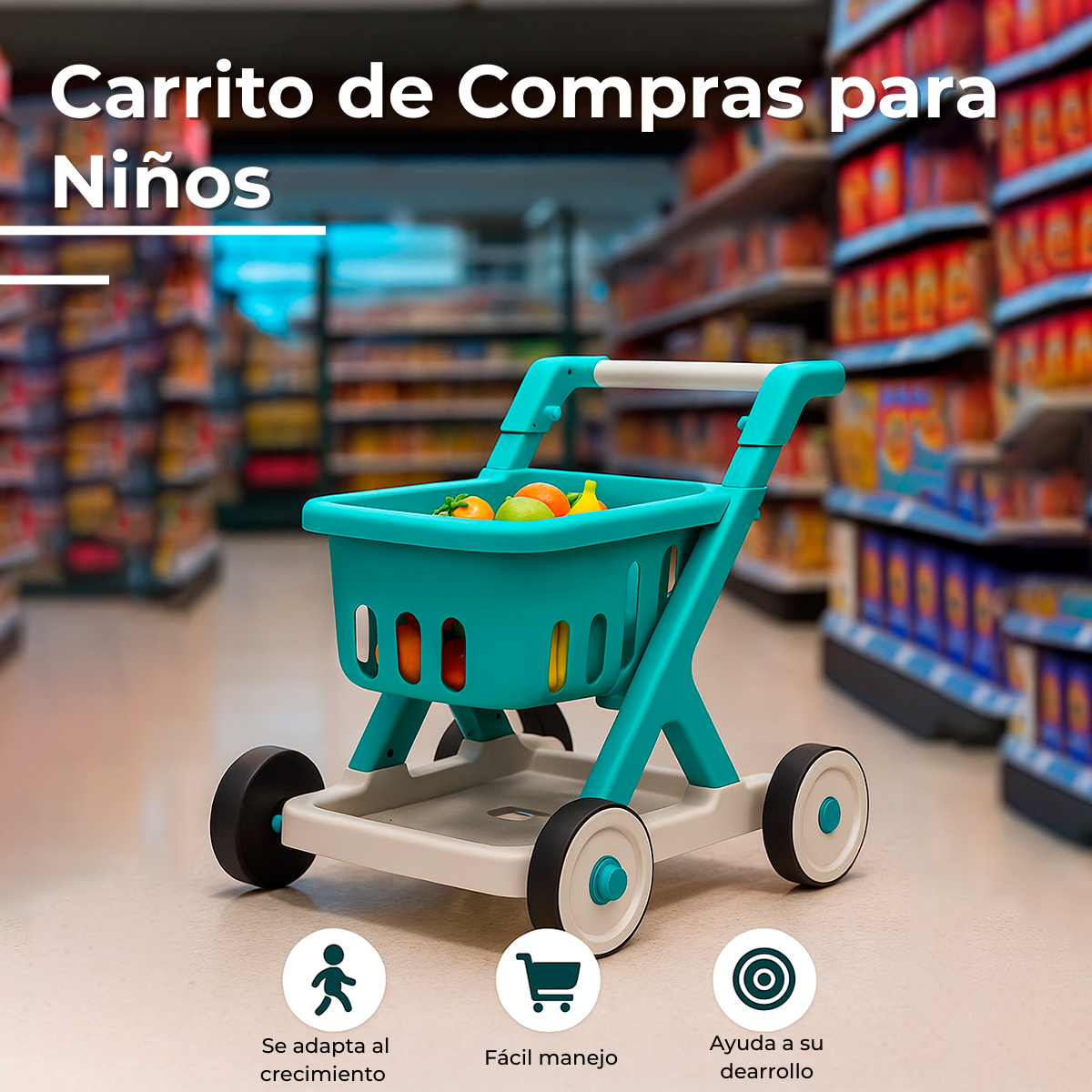 Carrito de Super Juguete de Aprendizaje para niños KOMFORT