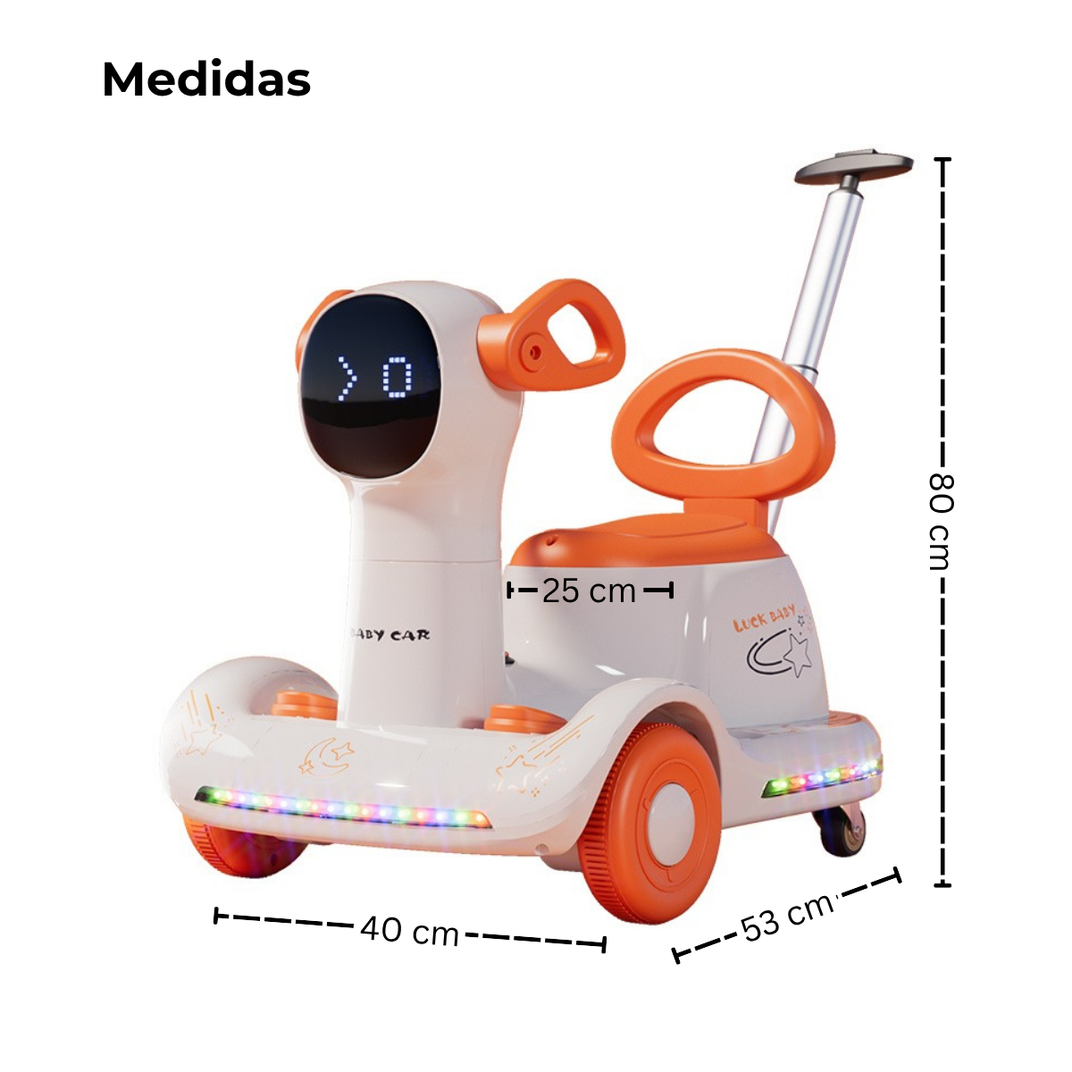KO-Car Montable Infantil 2 en 1 Eléctrico con Luces LED y Sonido | KOMFORT