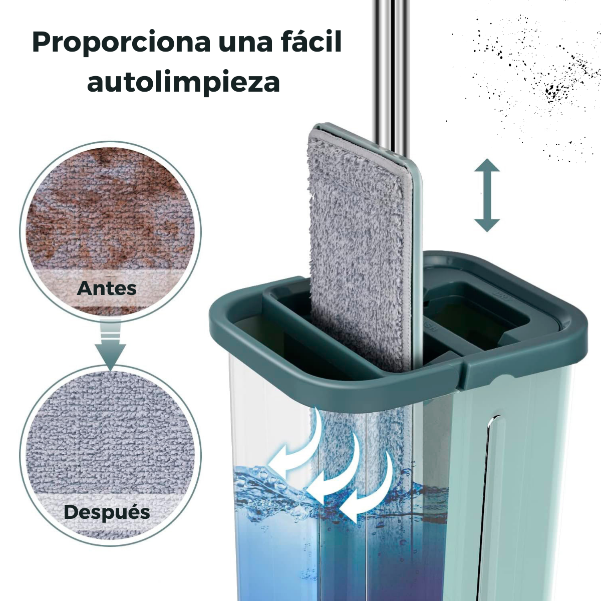 Cubo de Fregona Multiusos con Mop de Microfibra | KOMFORT