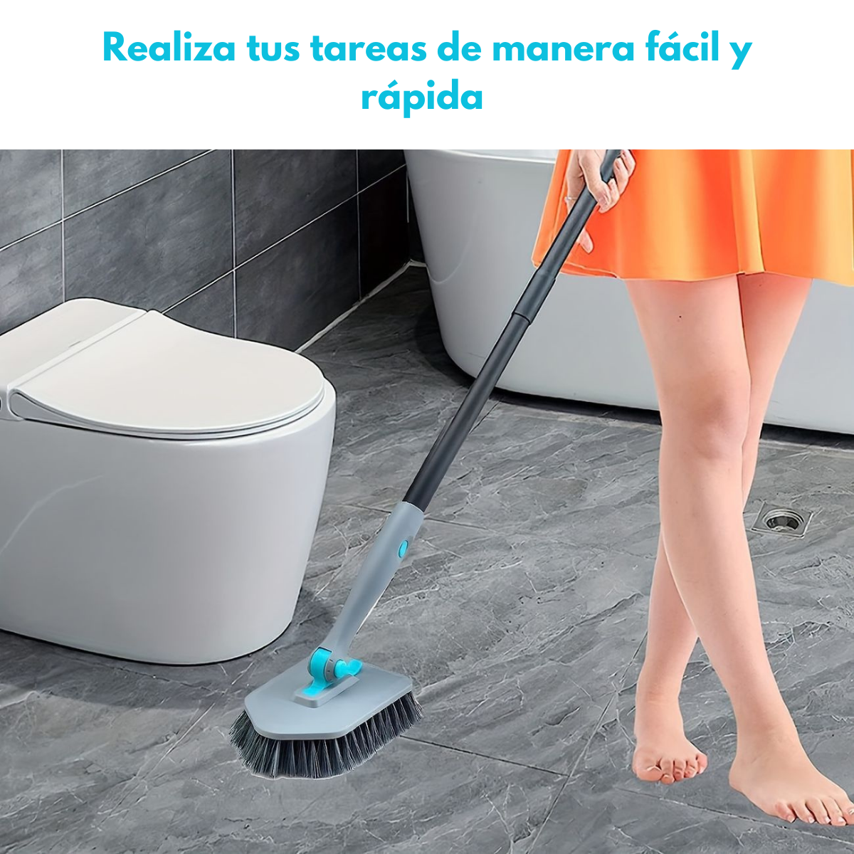Cepillo de Limpieza 3 en 1 con Mango Retráctil | KOMFORT