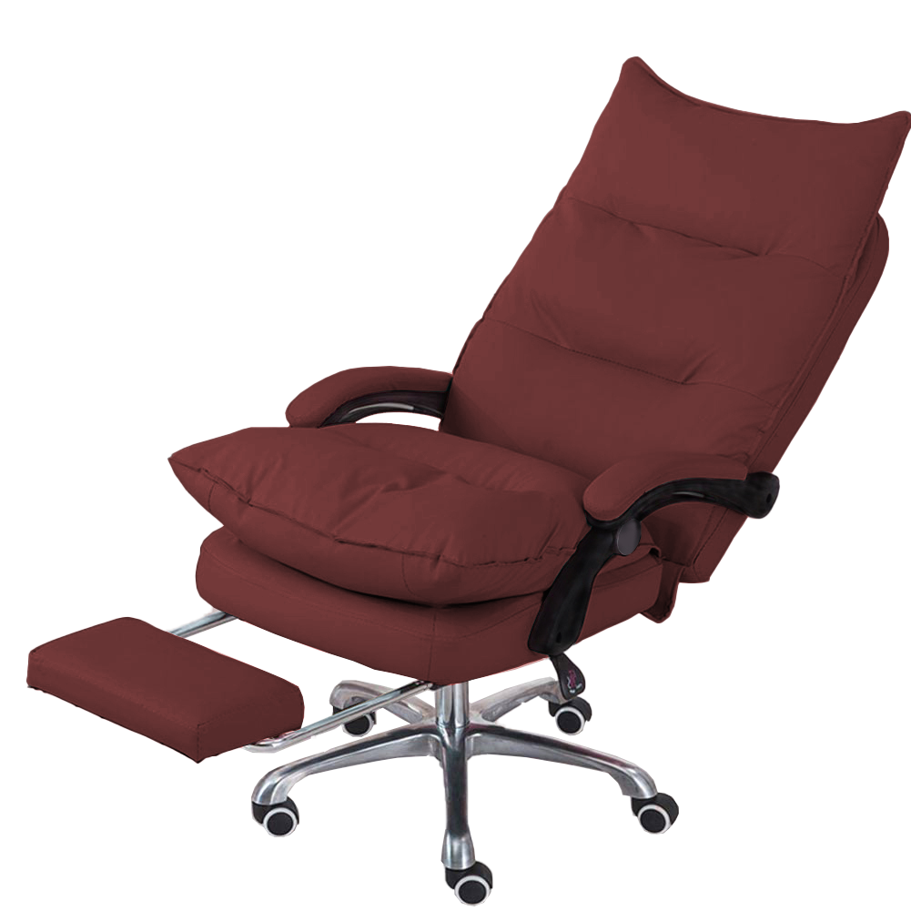 Silla Ejecutiva Reclinable con Reposapiés en Piel Sintética Nappa | KOMFORT