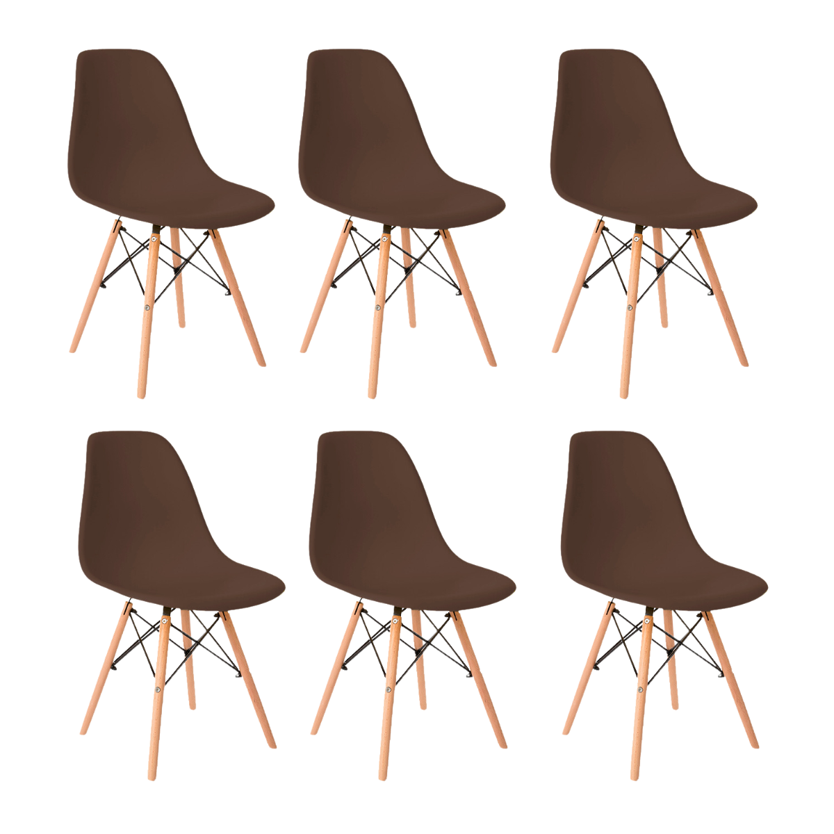 Set de 6 Sillas Eames para Comedor Modernas | KOMFORT