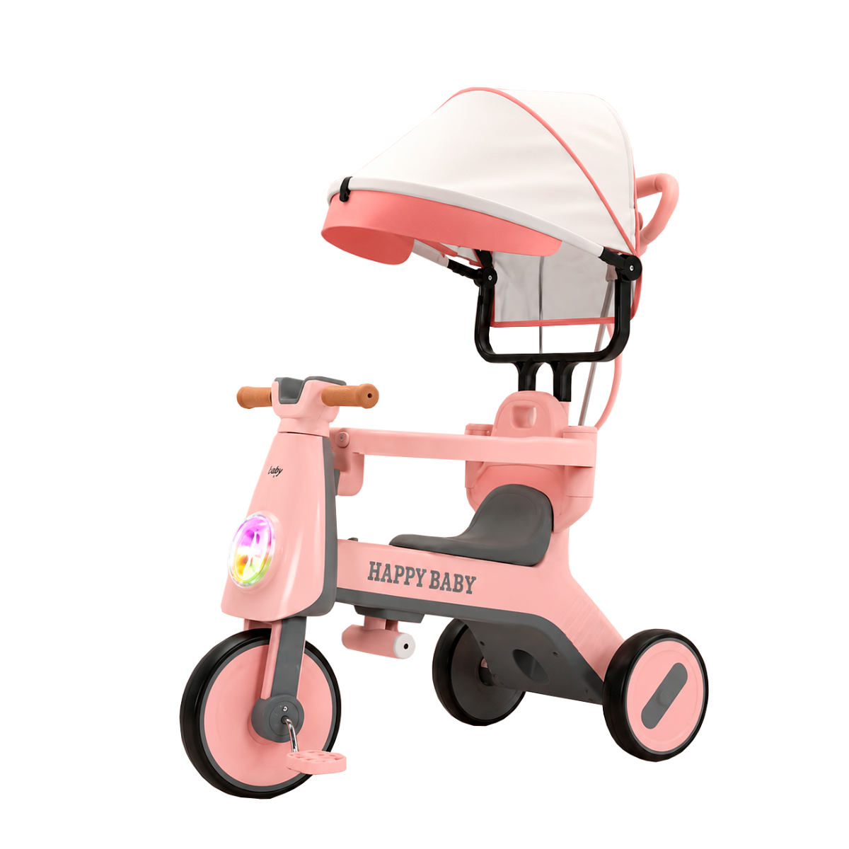 Triciclo Infantil con Parasol, Luces y Sonido Happy Baby | KOMFORT