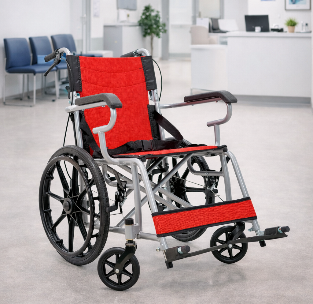 Silla de Ruedas Plegable con Respaldo Abatible Komfort